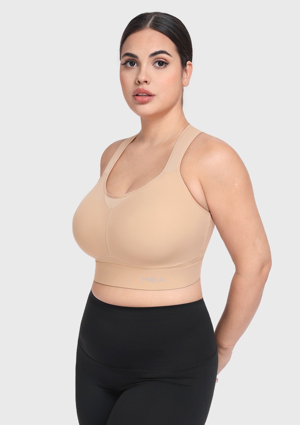 HSIA FlexCore High Impact Racerback Sports Bra Adjustable Support Full Coverage Fit - HSIA
