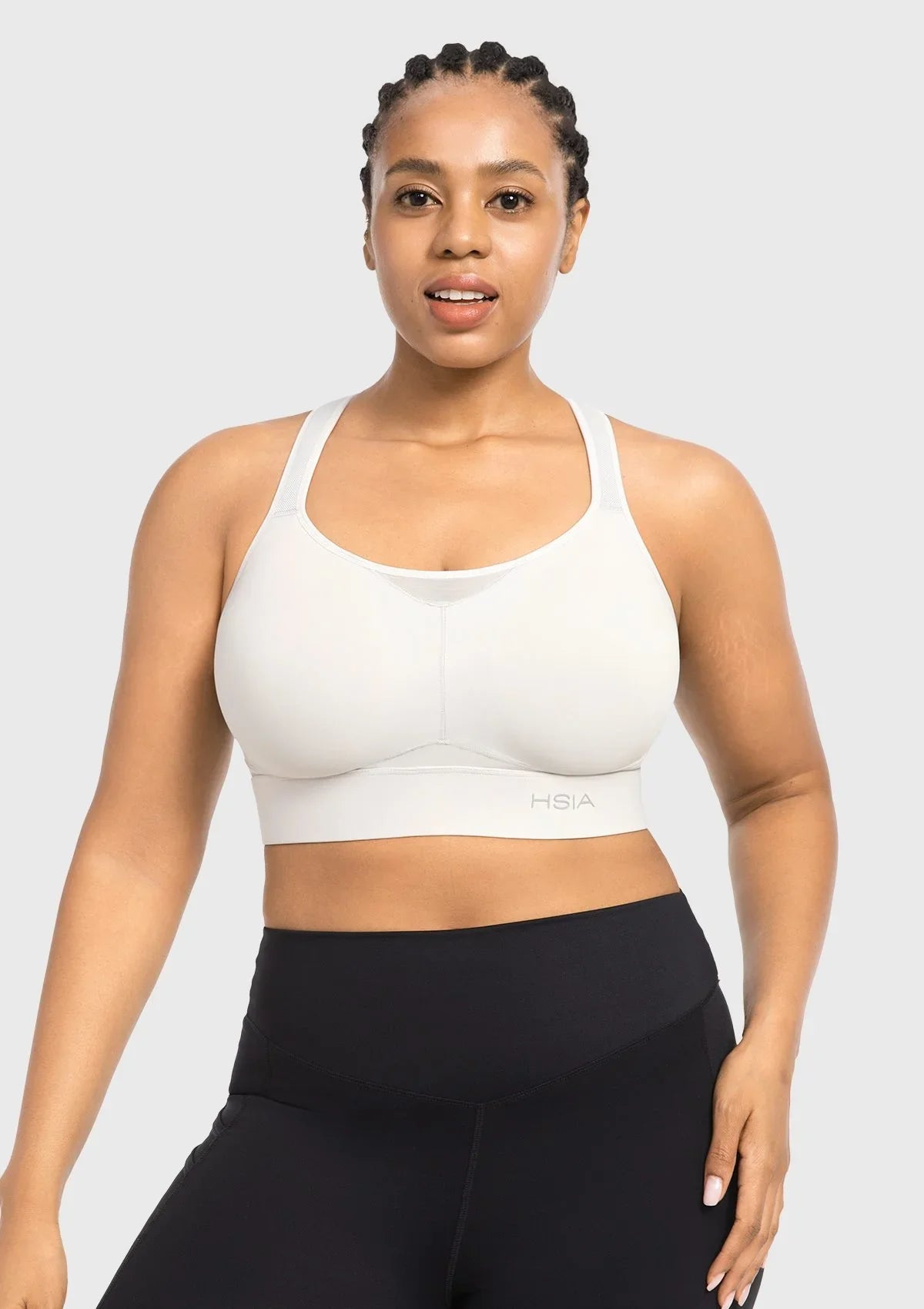 HSIA FlexCore High Impact Racerback Sports Bra Adjustable Support Full Coverage Fit - HSIA