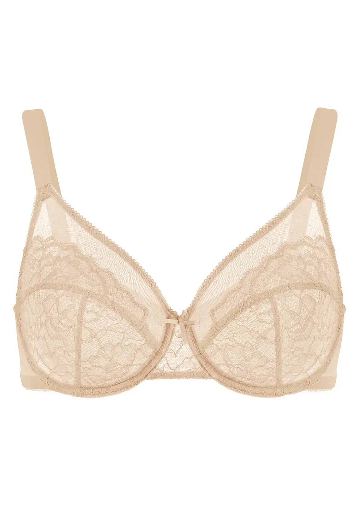 Enchante Lace Unlined Full Coverage Underwire Bra - HSIA