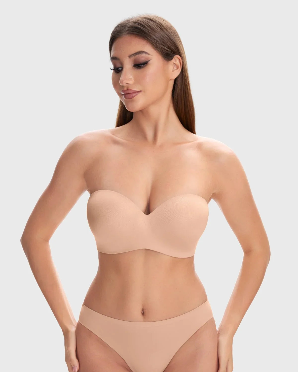 Breya Silicone-Free Seamless Push Up Strapless Bra - HSIA