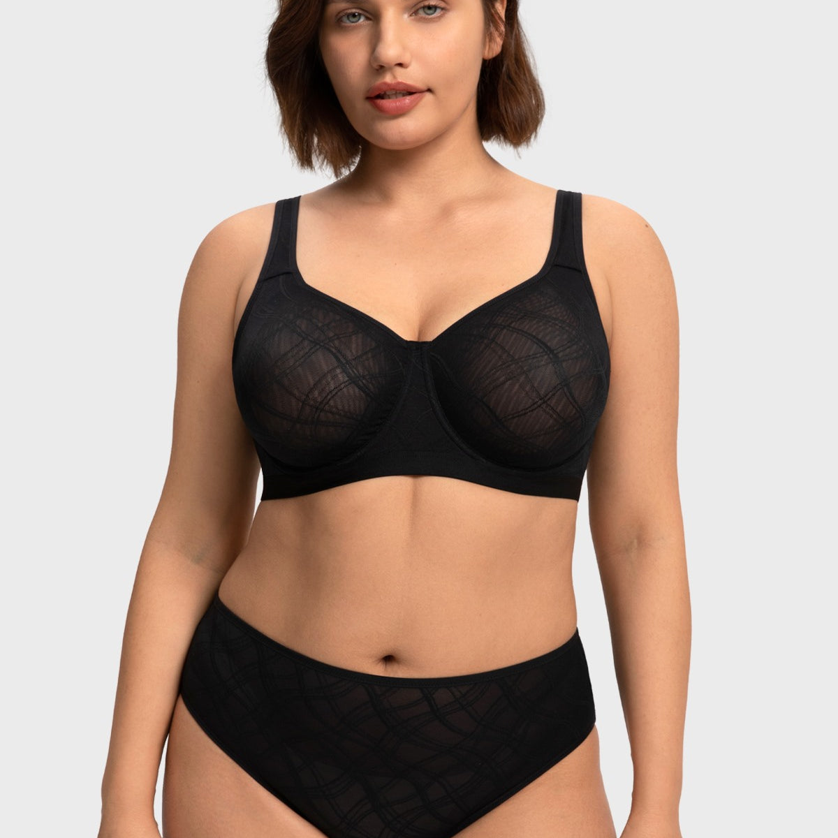 HSIA Skylark Breathable Lightweight Supportive Jacquard Mesh Wide Strap 3/4 Cup Comfort Bra - HSIA
