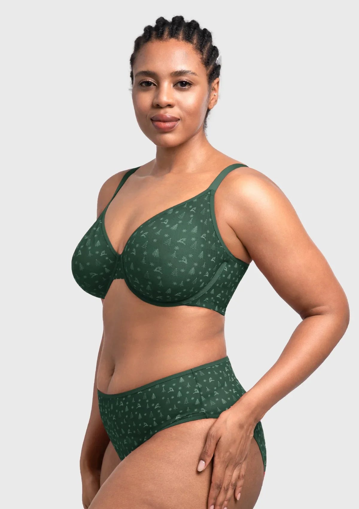 HSIA Christmas Holiday Edit Unlined Plus Size Non-padded Underwire Adjustable Straps Full Coverage Bra - HSIA
