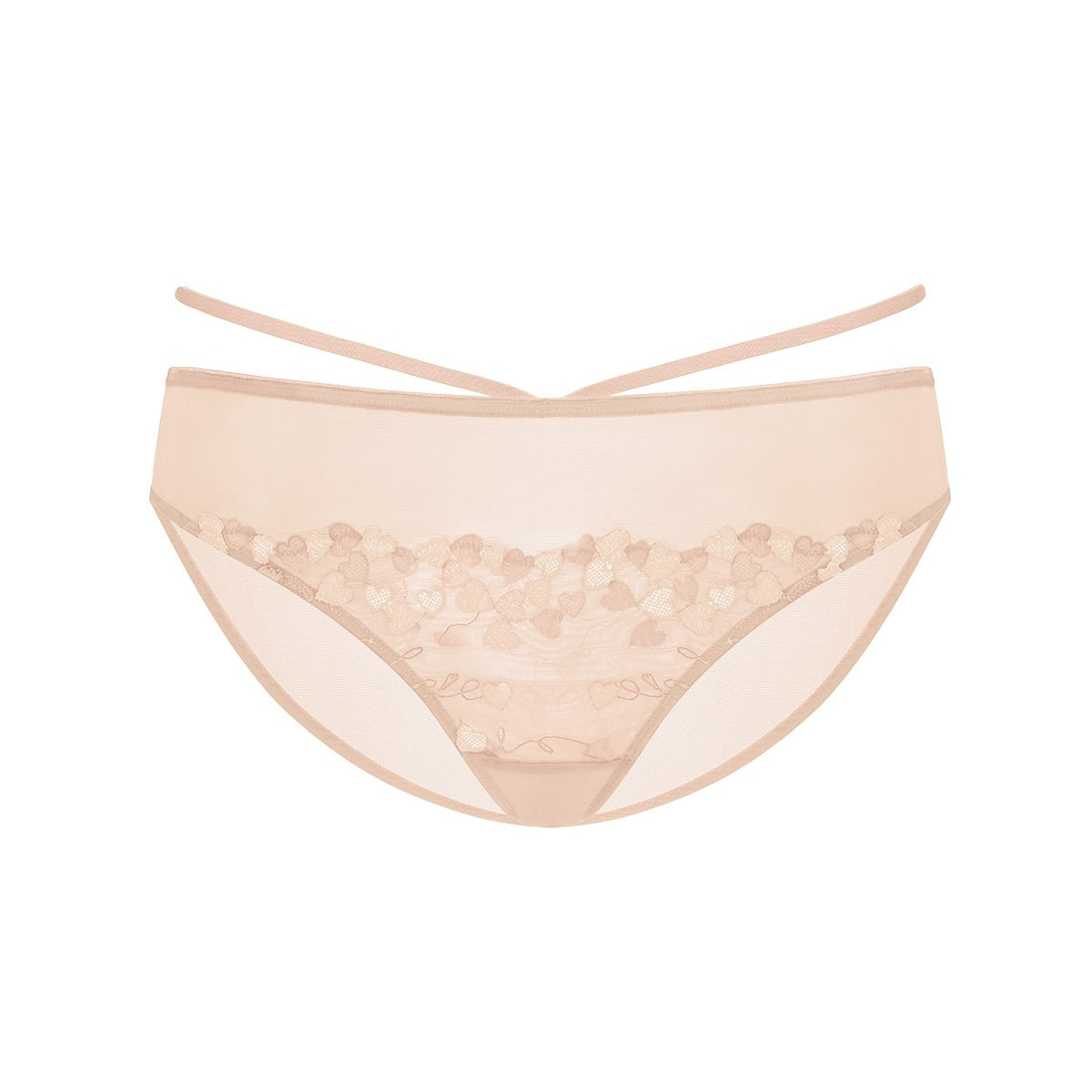 HSIA Renna Holiday Embroidered Pink Mesh Brief Underwear - HSIA
