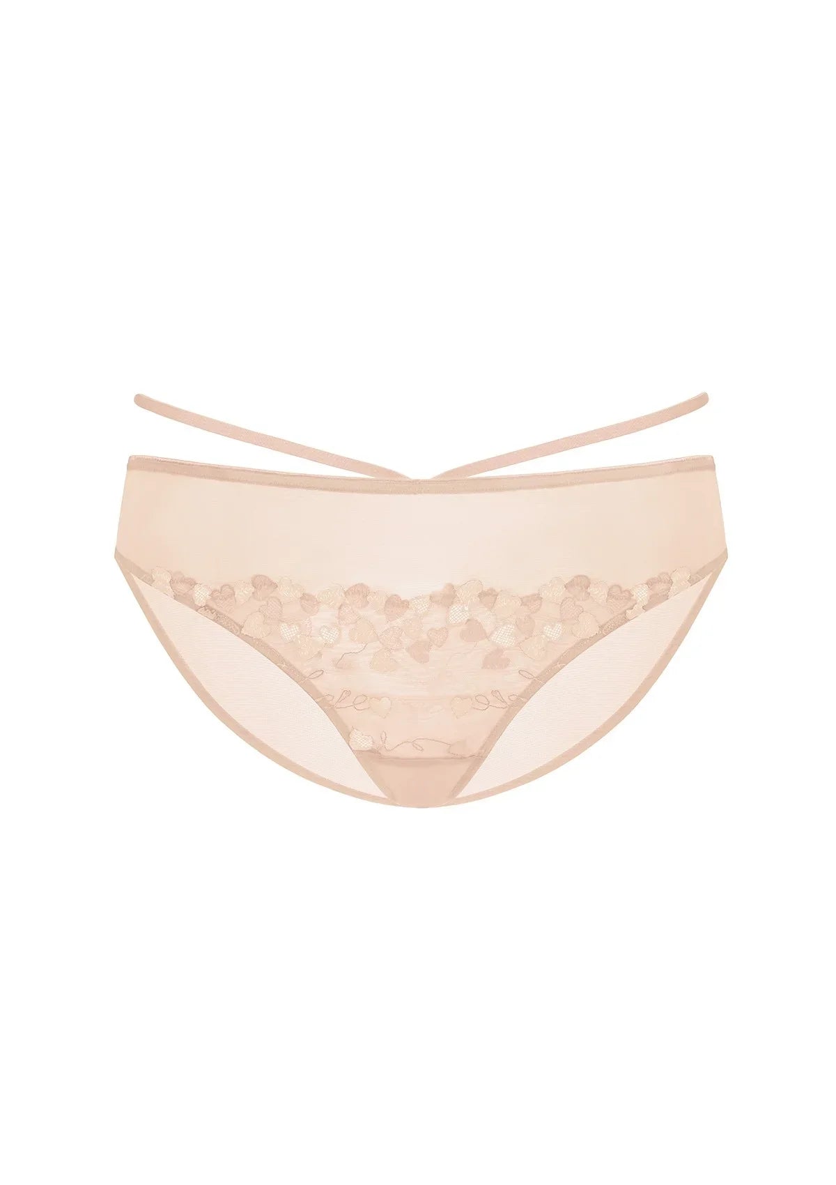 HSIA Renna Holiday Embroidered Pink Mesh Brief Underwear - HSIA