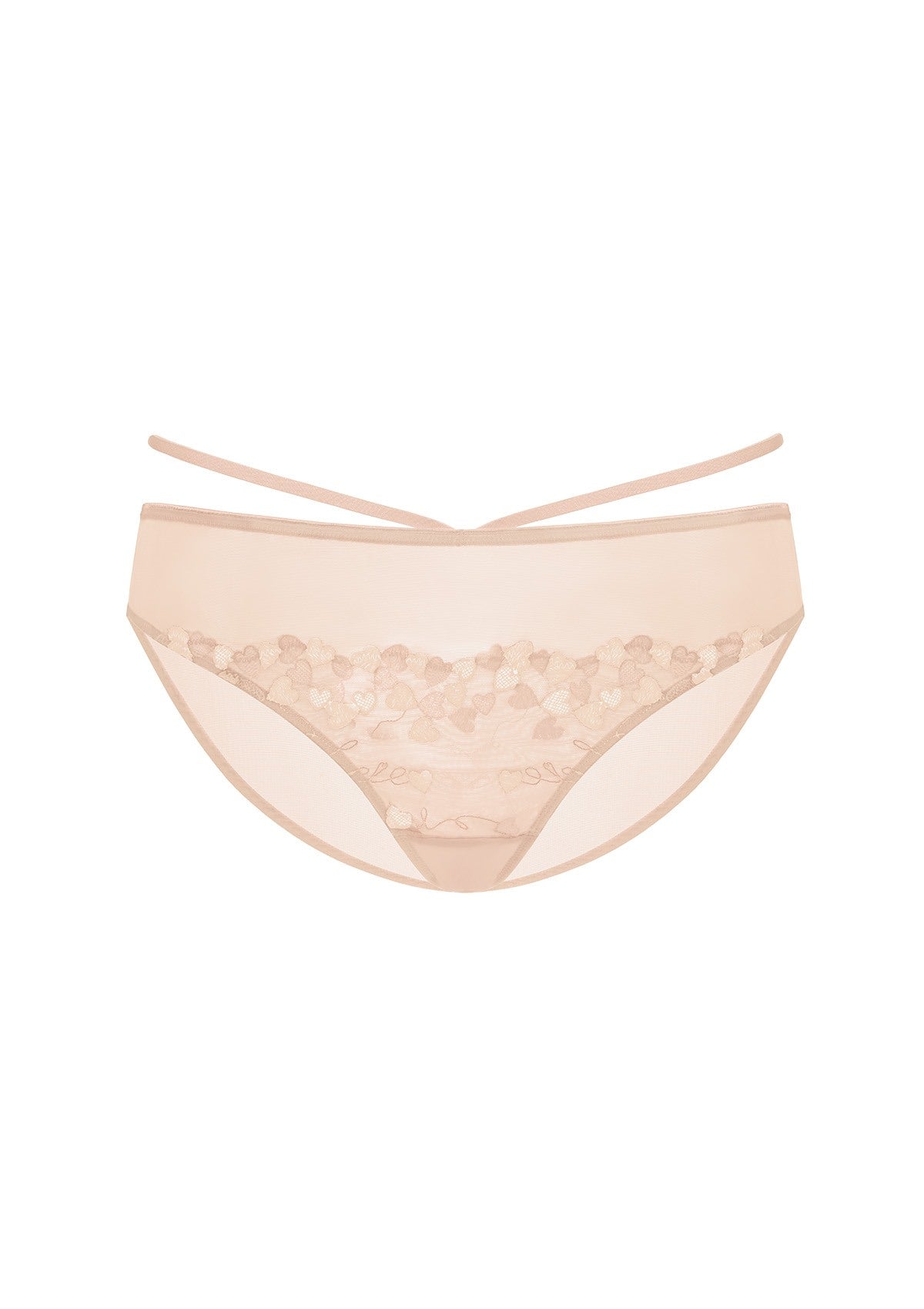 HSIA Renna Holiday Embroidered Pink Mesh Brief Underwear - HSIA