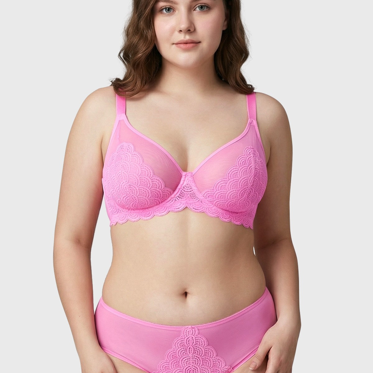 Mermaid Scales Lace Unlined Bra