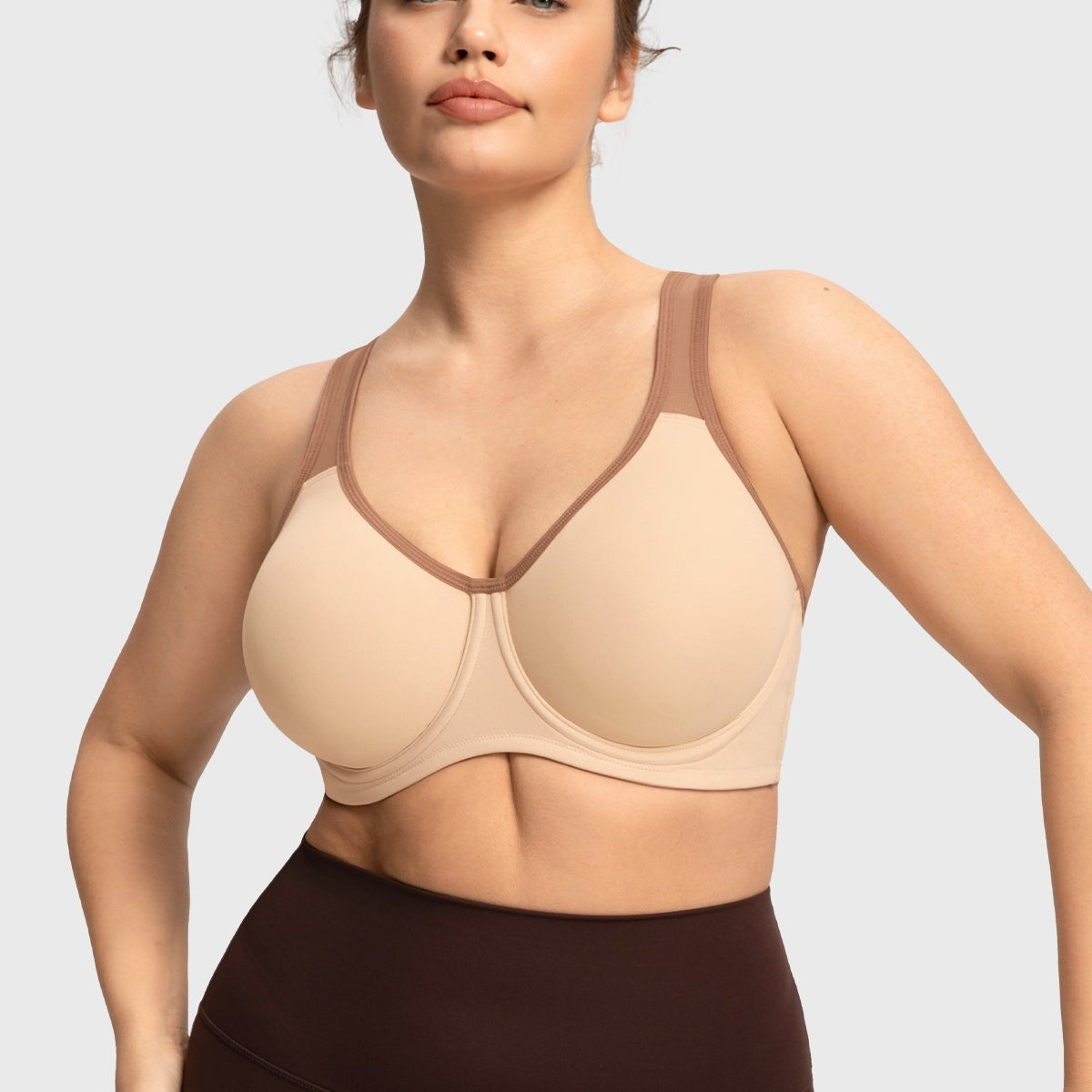 HSIA Athea Hybrid Active Vibe Soft Support Non-padded Unlined Full Coverage Wide Strap Outside Underwire Sports Bra - HSIA