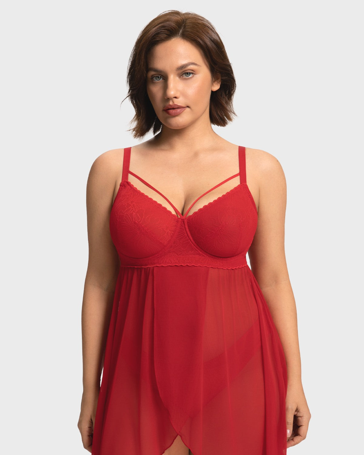 Romantic Lace Underwire Babydoll for Special Nights - HSIA