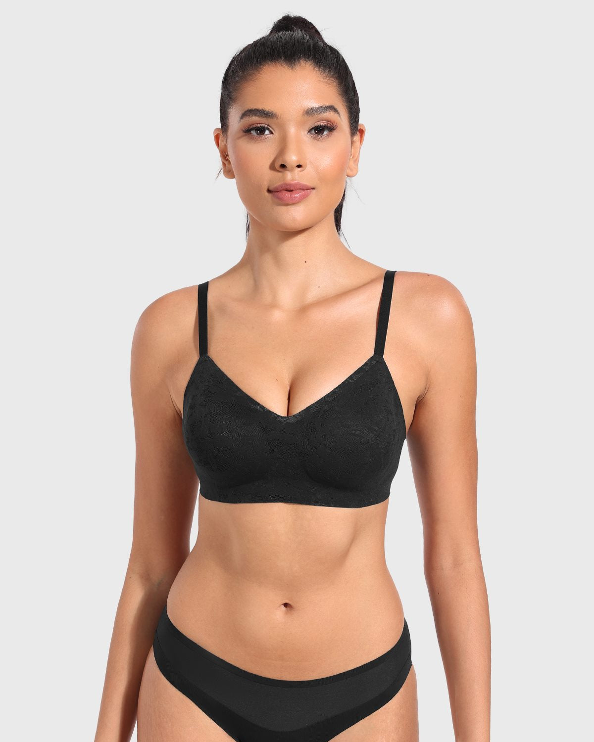 Wireless Seamless Comfort Bralette Full Coverage V-neck for Backless - HSIA
