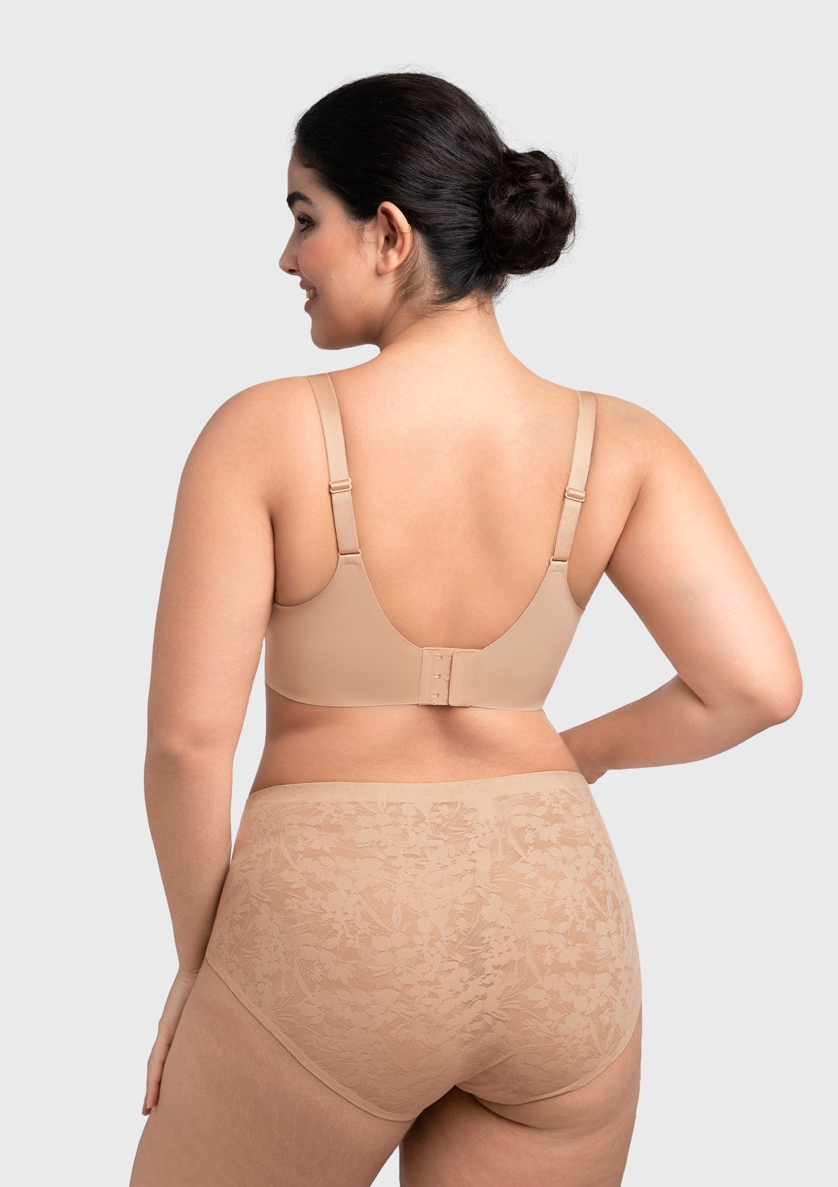 HSIA Auri Seamless Lace Support Bra Full Coverage Underwire Comfort Fit - HSIA