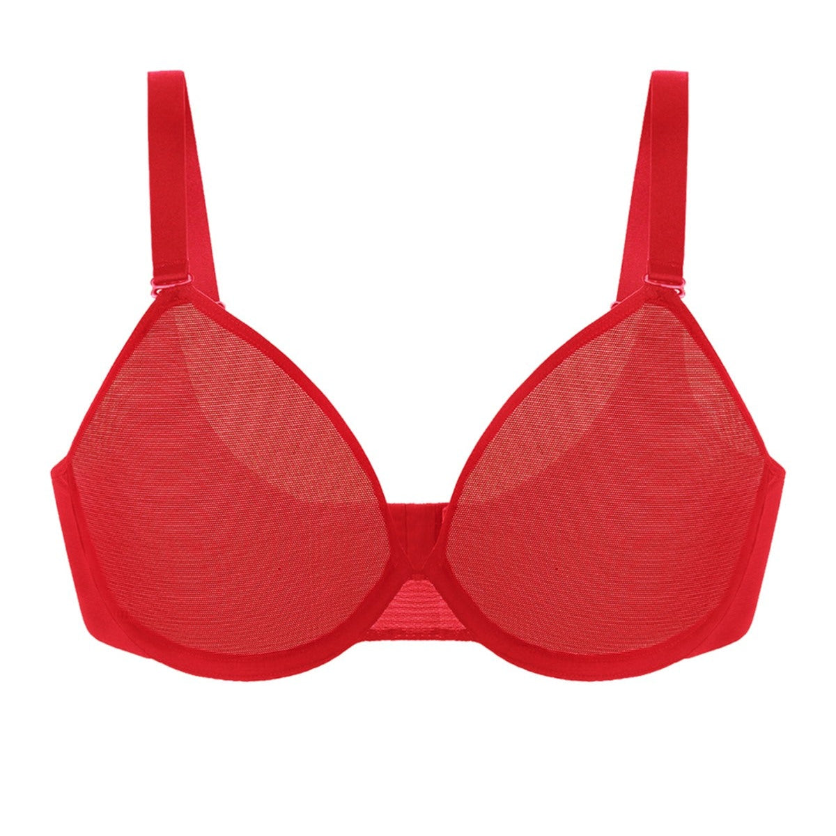 Seraphina Unlined Underwire Sheer Mesh Bra - HSIA