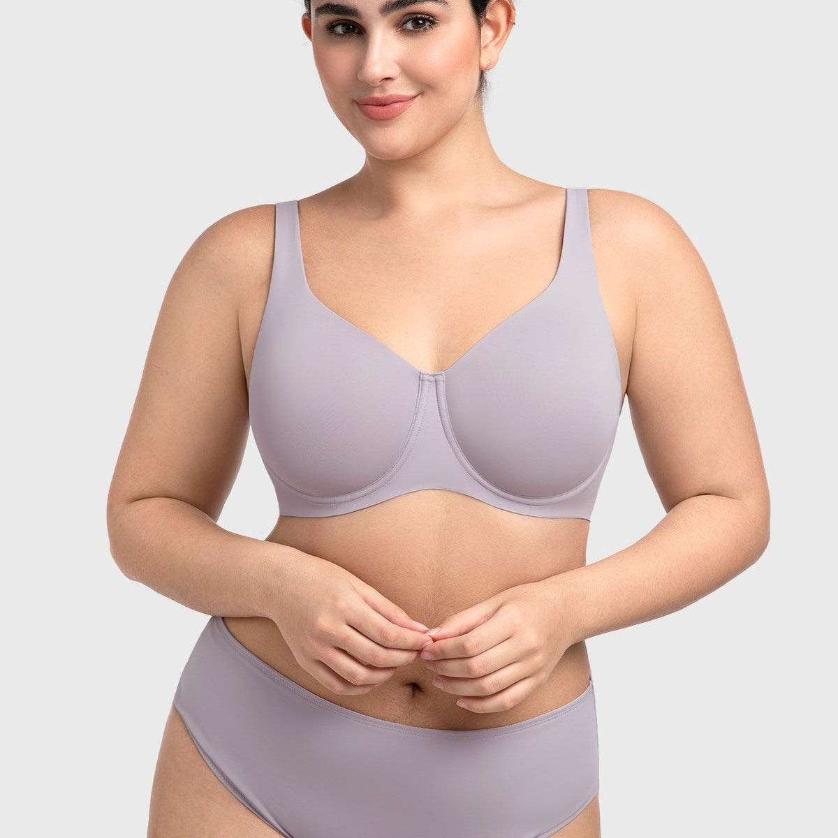 HSIA Esme Minimizer Bras for Women Plus Size Full Coverage No Padding Unlined T Shirt Bra Seamless Underwire Cool Comfort Daily Bras - HSIA