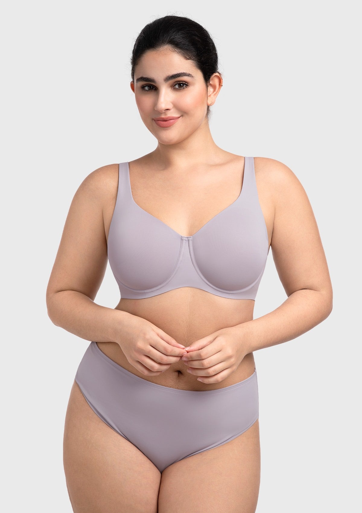 HSIA Esme Minimizer Bras for Women Plus Size Full Coverage No Padding Unlined T Shirt Bra Seamless Underwire Cool Comfort Daily Bras - HSIA