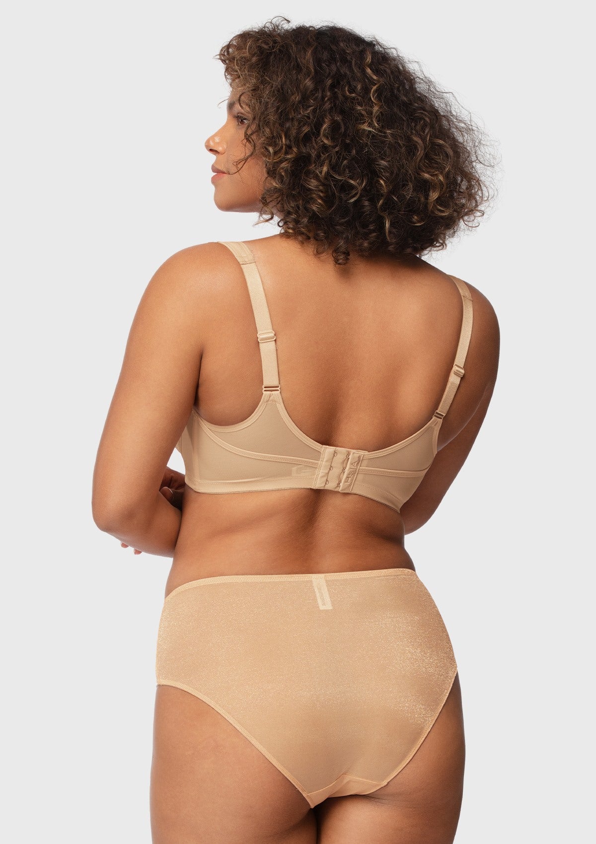 Starry Night Lightly Lined Lightly Padded Plus Size Pink Balconette Bra - HSIA