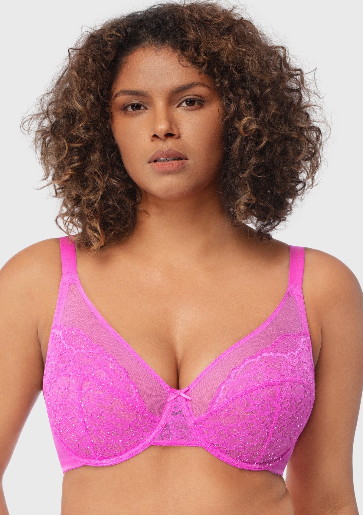 HSIA Enchante Unlined Floral Lace Underwire Plus Size Non-padded Full Coverage Bra - HSIA