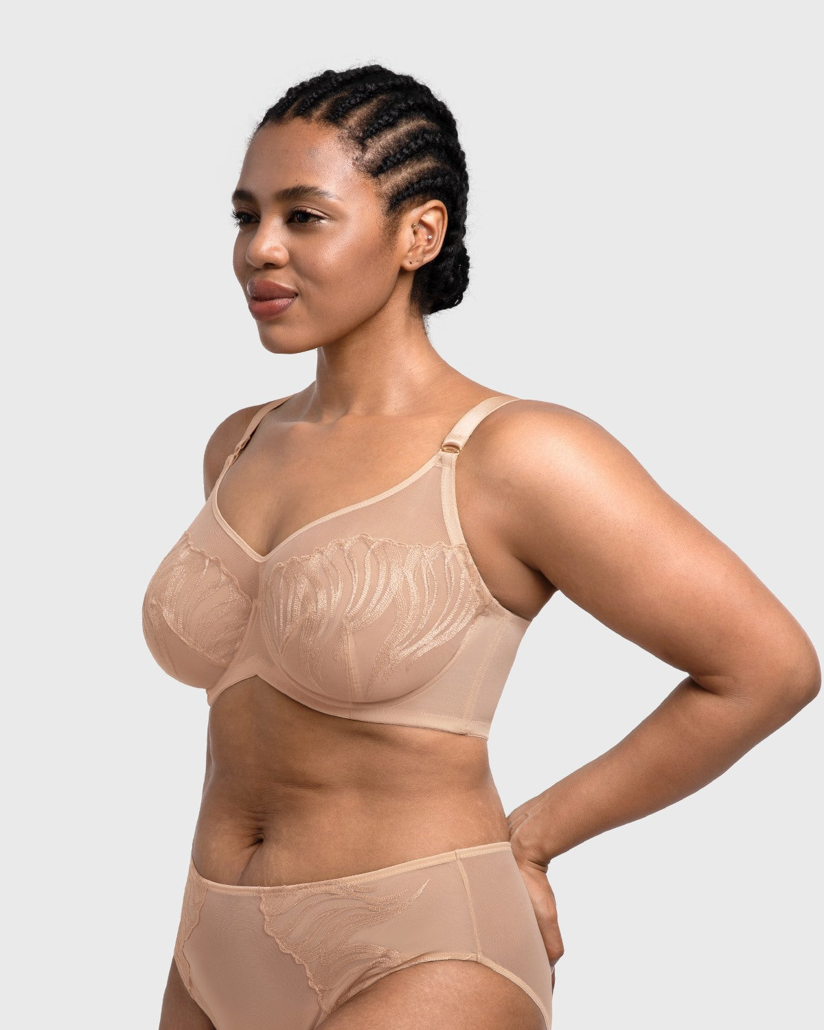 HSIA Luxe Bloom Plus Size Unlined Underwire Bra - HSIA