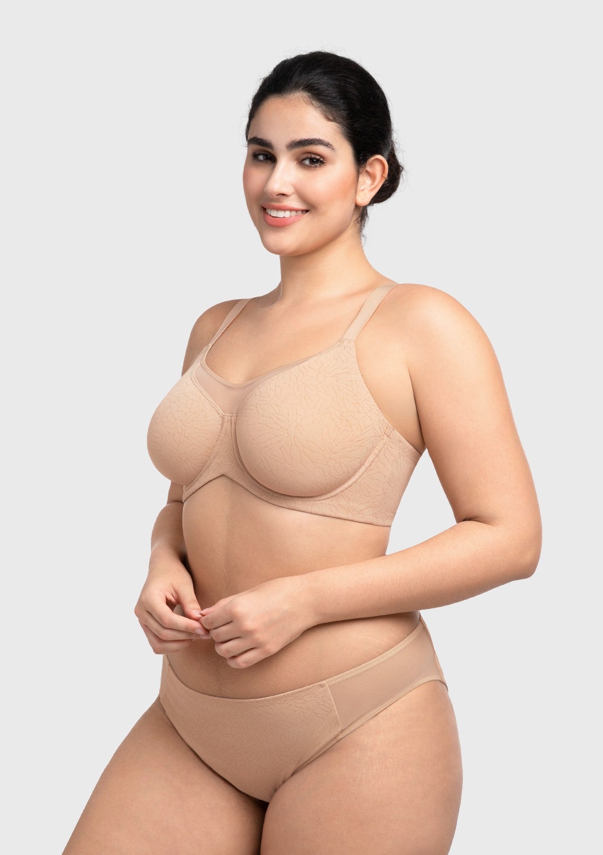 HSIA CoolComfort Plus Size Underwire Smoothing Wide Strap Full Coverage Unlined Minimizer T-shirt Bra - HSIA