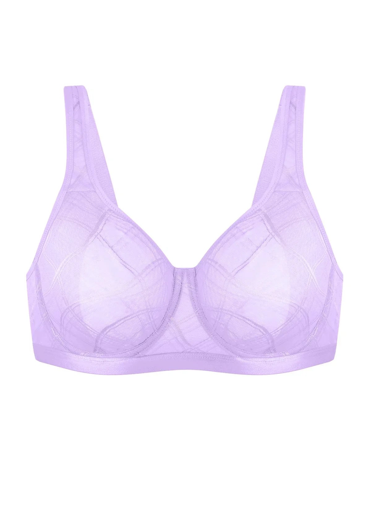 HSIA Skylark Breathable Lightweight Supportive Jacquard Mesh Wide Strap 3/4 Cup Comfort Bra - HSIA