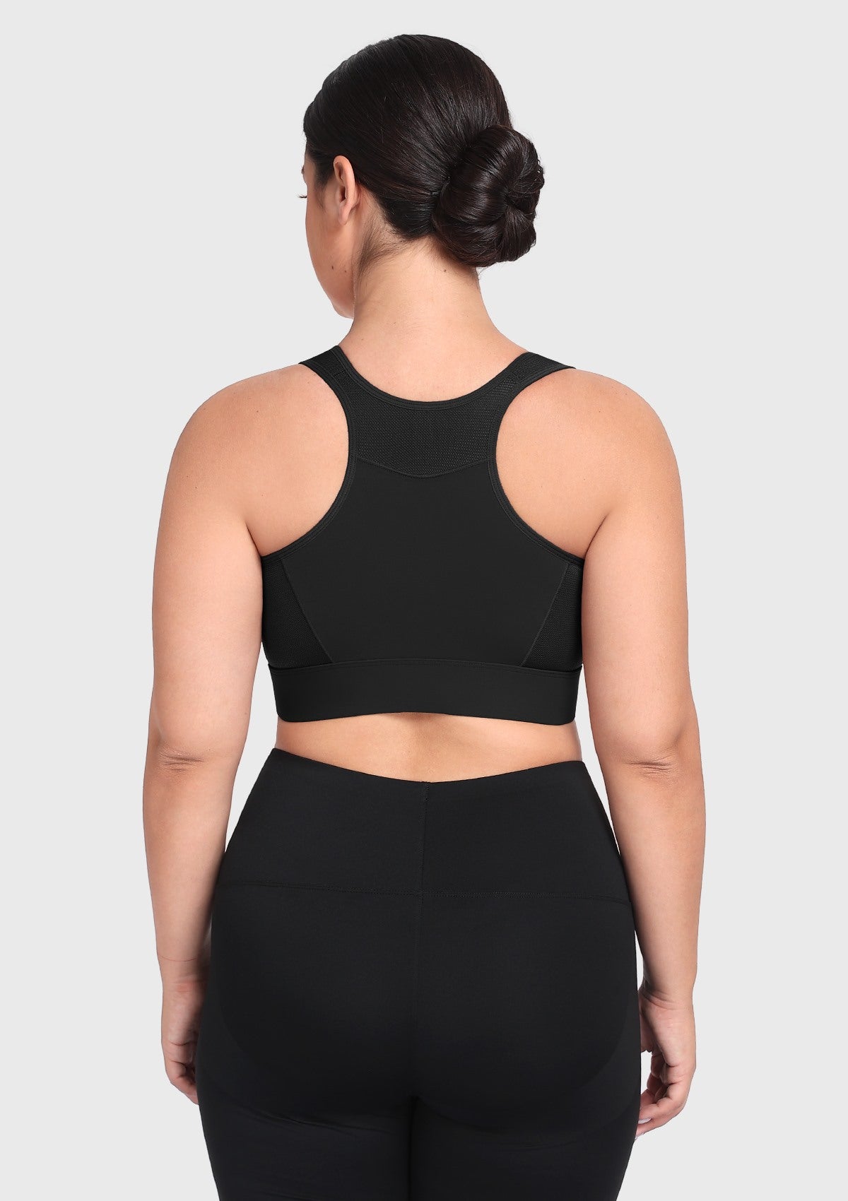 HSIA PowerMove High Support Zip Front Sports Bra Wireless No Bounce Adjustable Wide Straps - HSIA