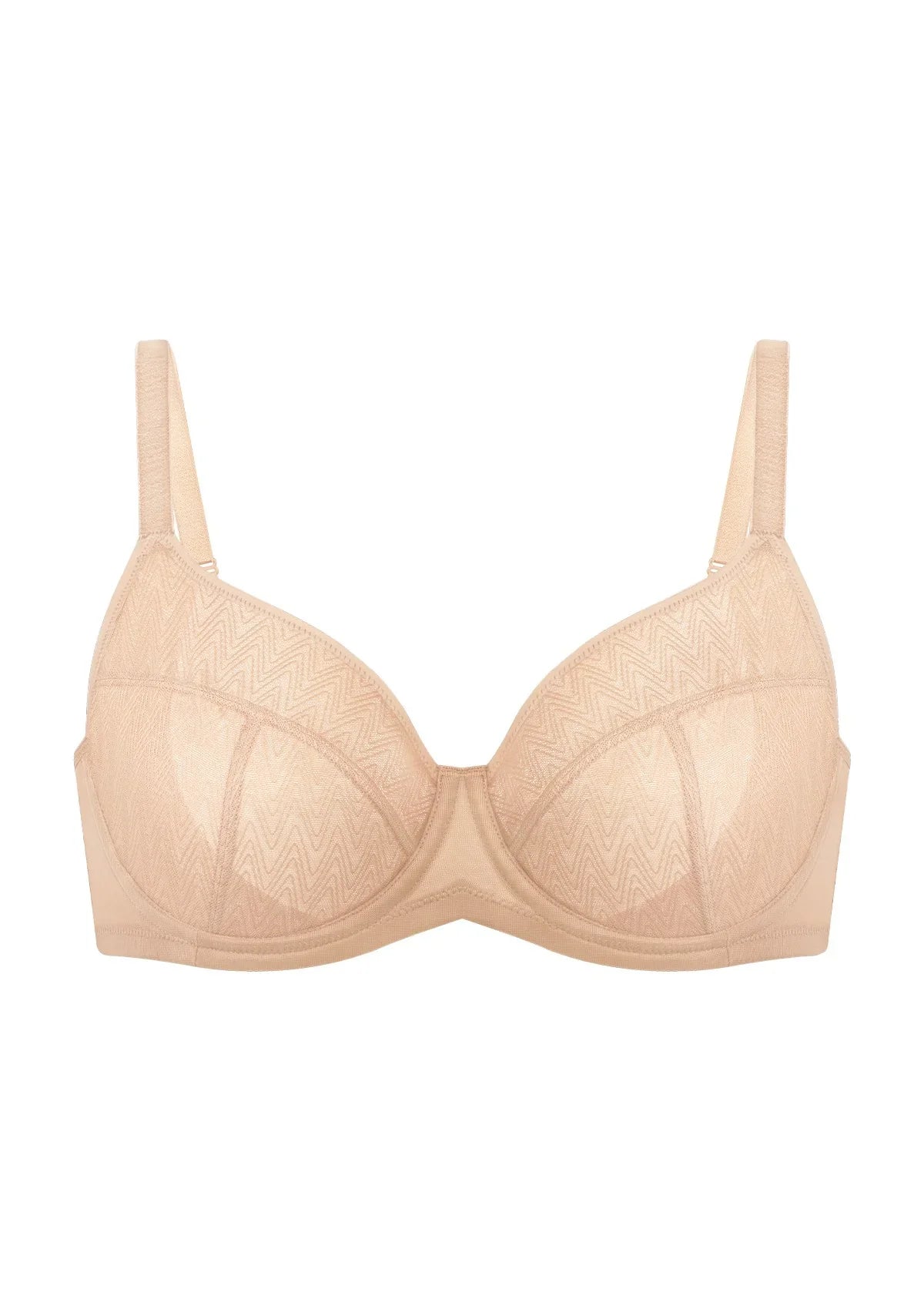 HSIA Willa Wave Plus Size Breathable Mesh Unlined Non-padded Full Coverage Underwire Bra - HSIA