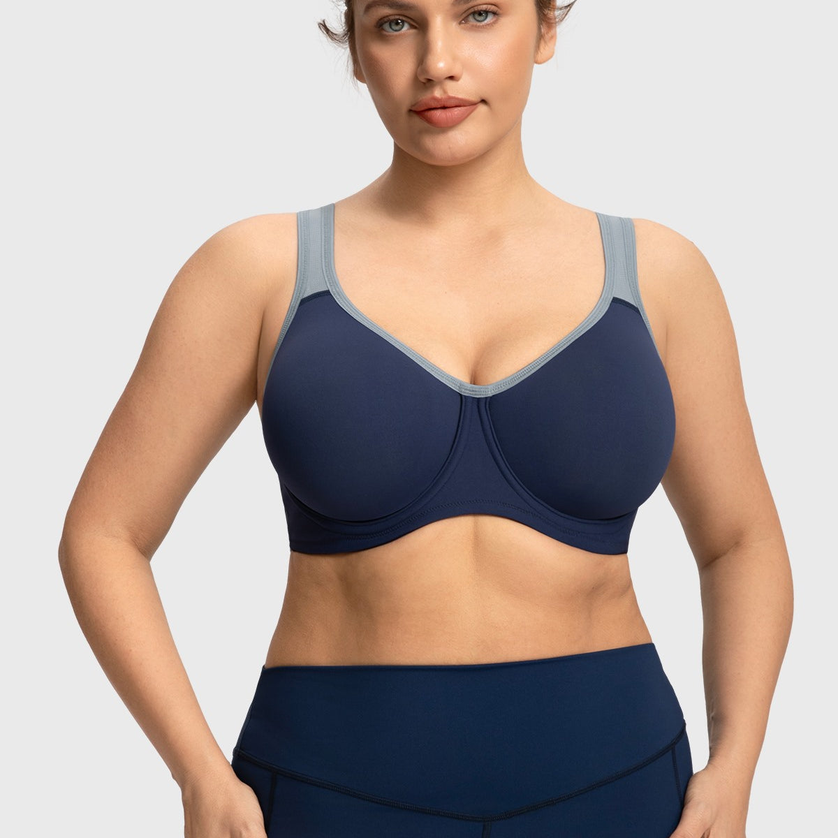 HSIA Athea Hybrid Active Vibe Soft Support Non-padded Unlined Full Coverage Wide Strap Outside Underwire Sports Bra - HSIA