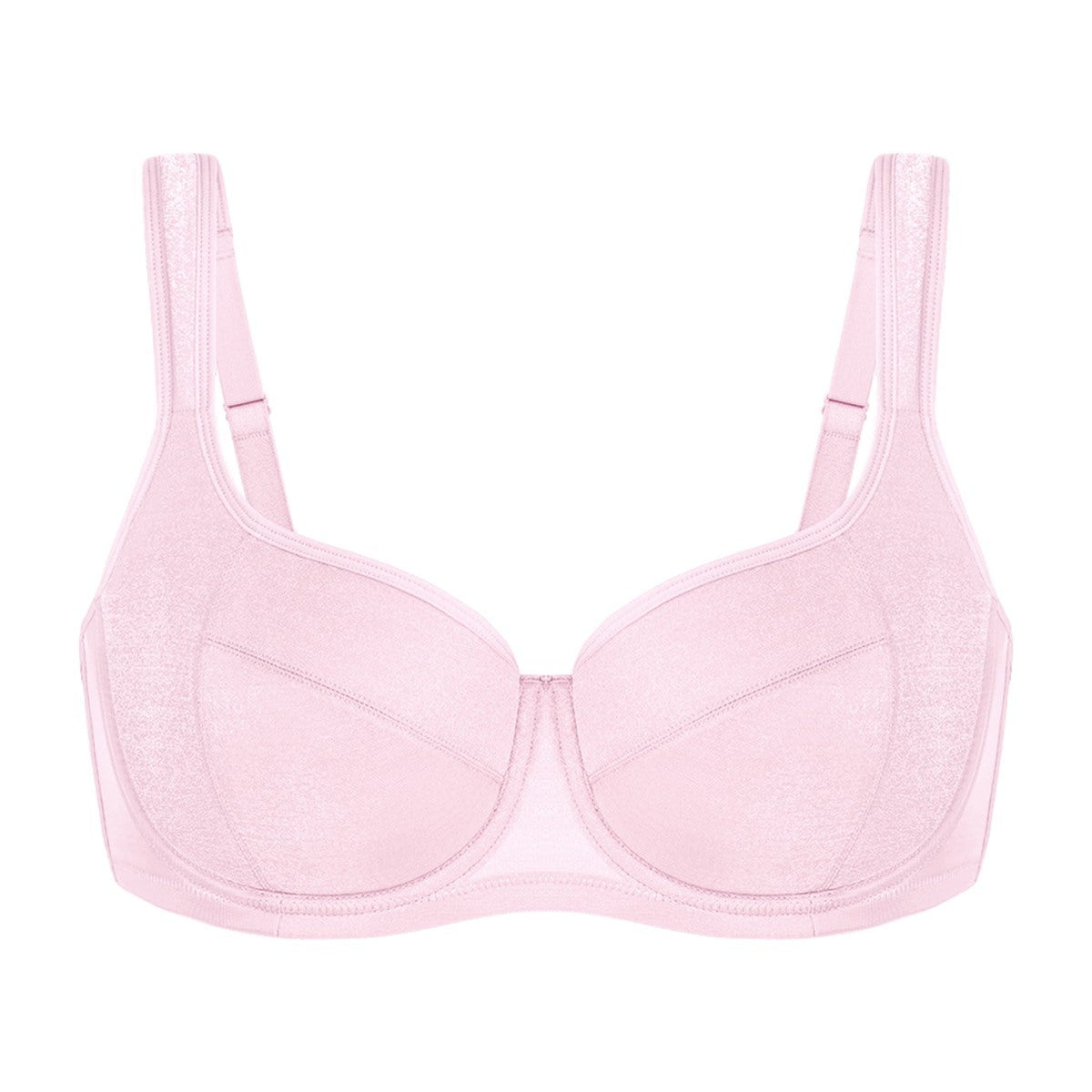 Starry Night Lightly Lined Lightly Padded Plus Size Pink Balconette Bra - HSIA