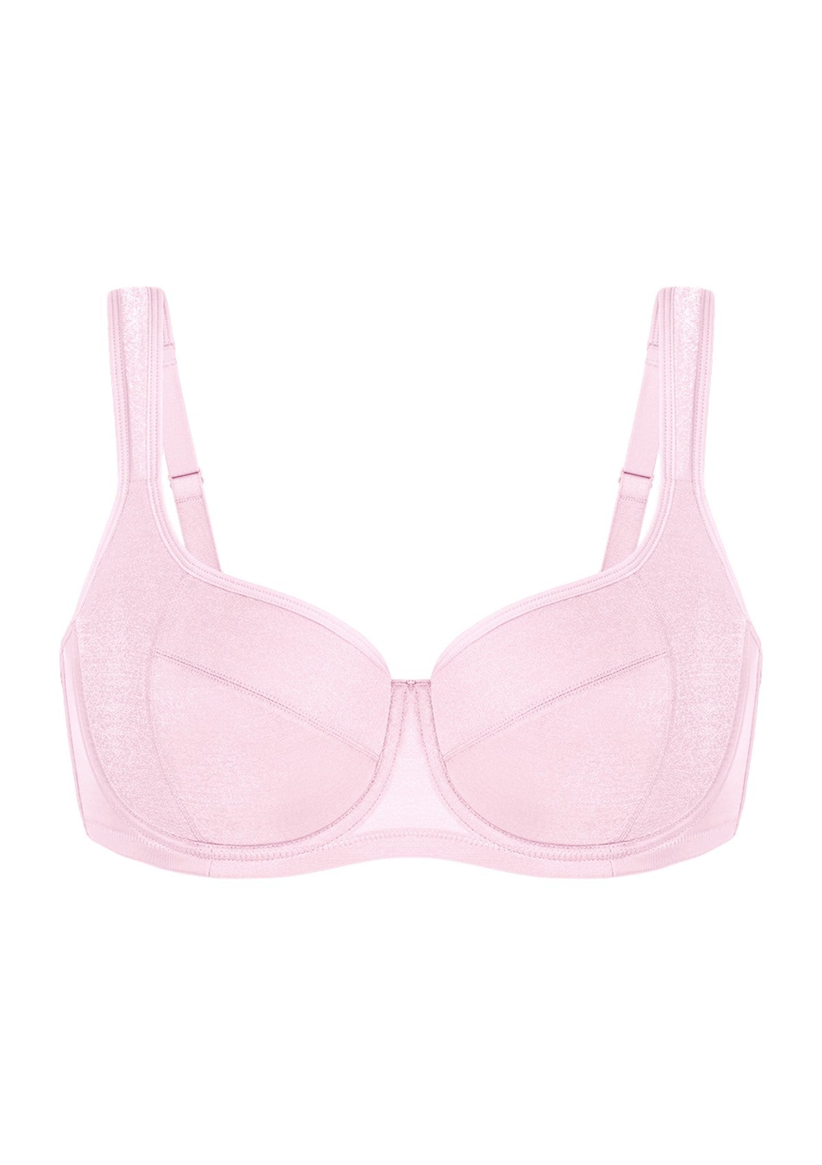 Starry Night Lightly Lined Lightly Padded Plus Size Pink Balconette Bra - HSIA