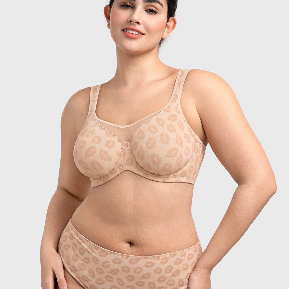 (Cardi B recommends)CoolComfort Smoothing Unlined Underwire Minimizer Bra - HSIA