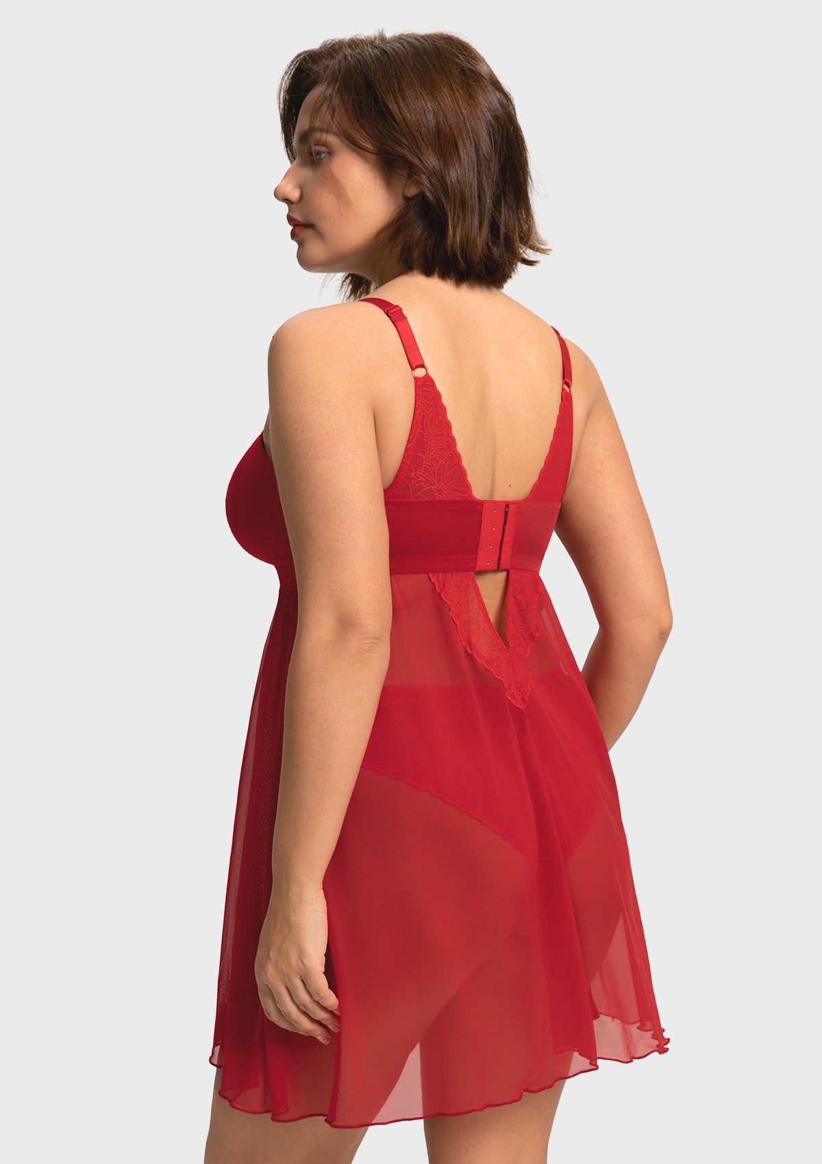 Romantic Lace Underwire Babydoll for Special Nights - HSIA