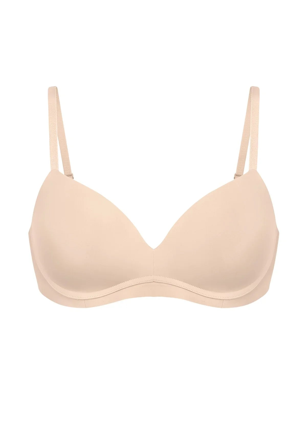 Comfortable Wireless Push Up Plunge Bra with Padded V Lift - HSIA
