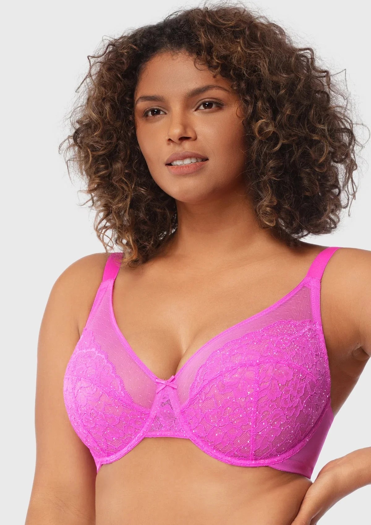HSIA Enchante Unlined Floral Lace Underwire Plus Size Non-padded Full Coverage Bra - HSIA