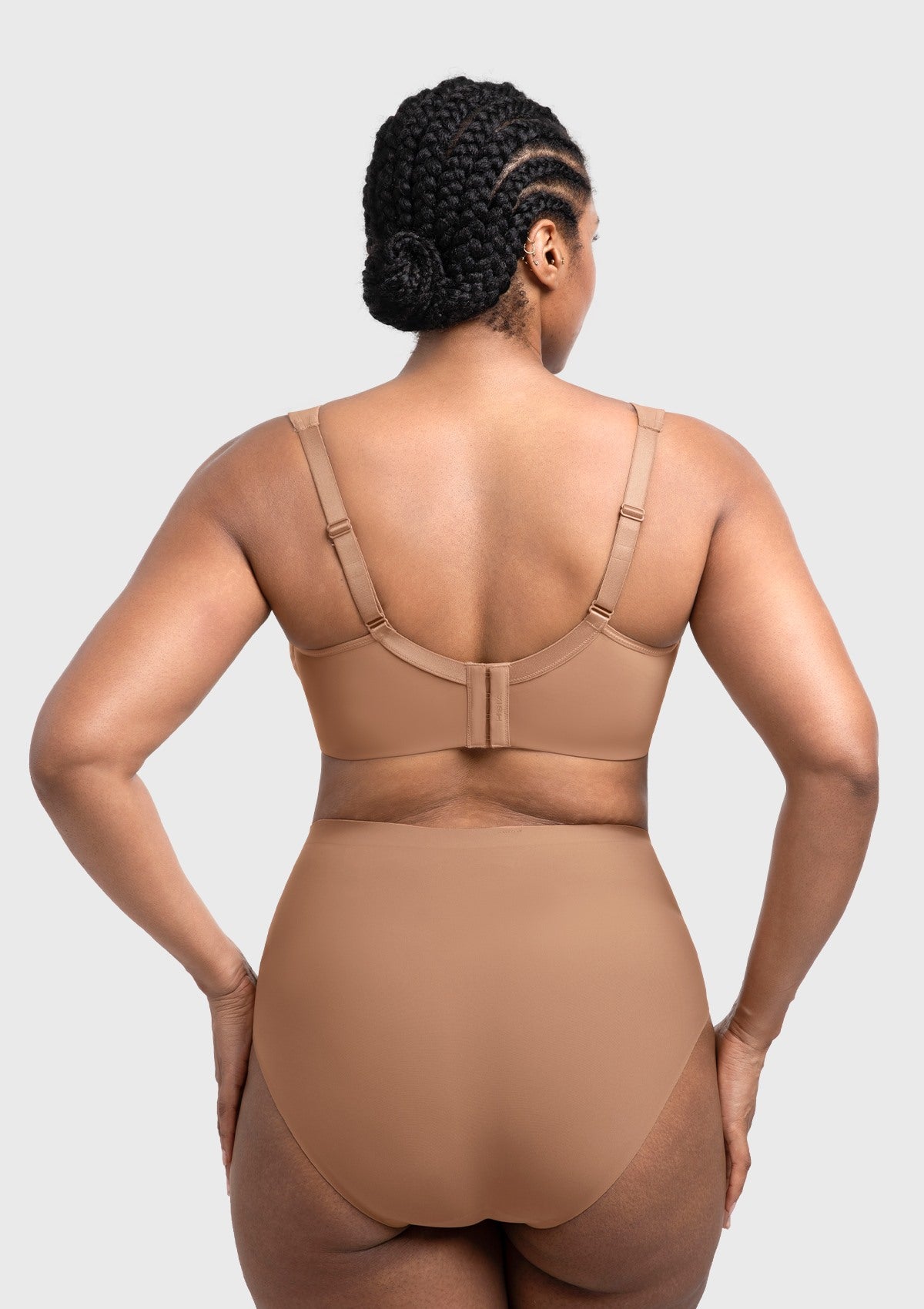 (Cardi B recommends)Joan Ultimate Soft Dark Beige T-shirt Unlined Minimizer Bra - HSIA