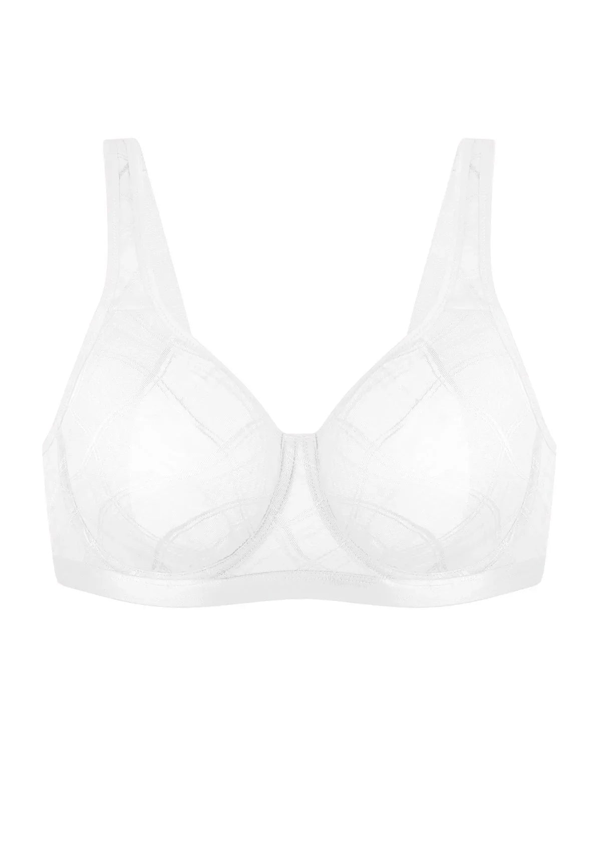 HSIA Skylark Breathable Lightweight Supportive Jacquard Mesh Wide Strap 3/4 Cup Comfort Bra - HSIA