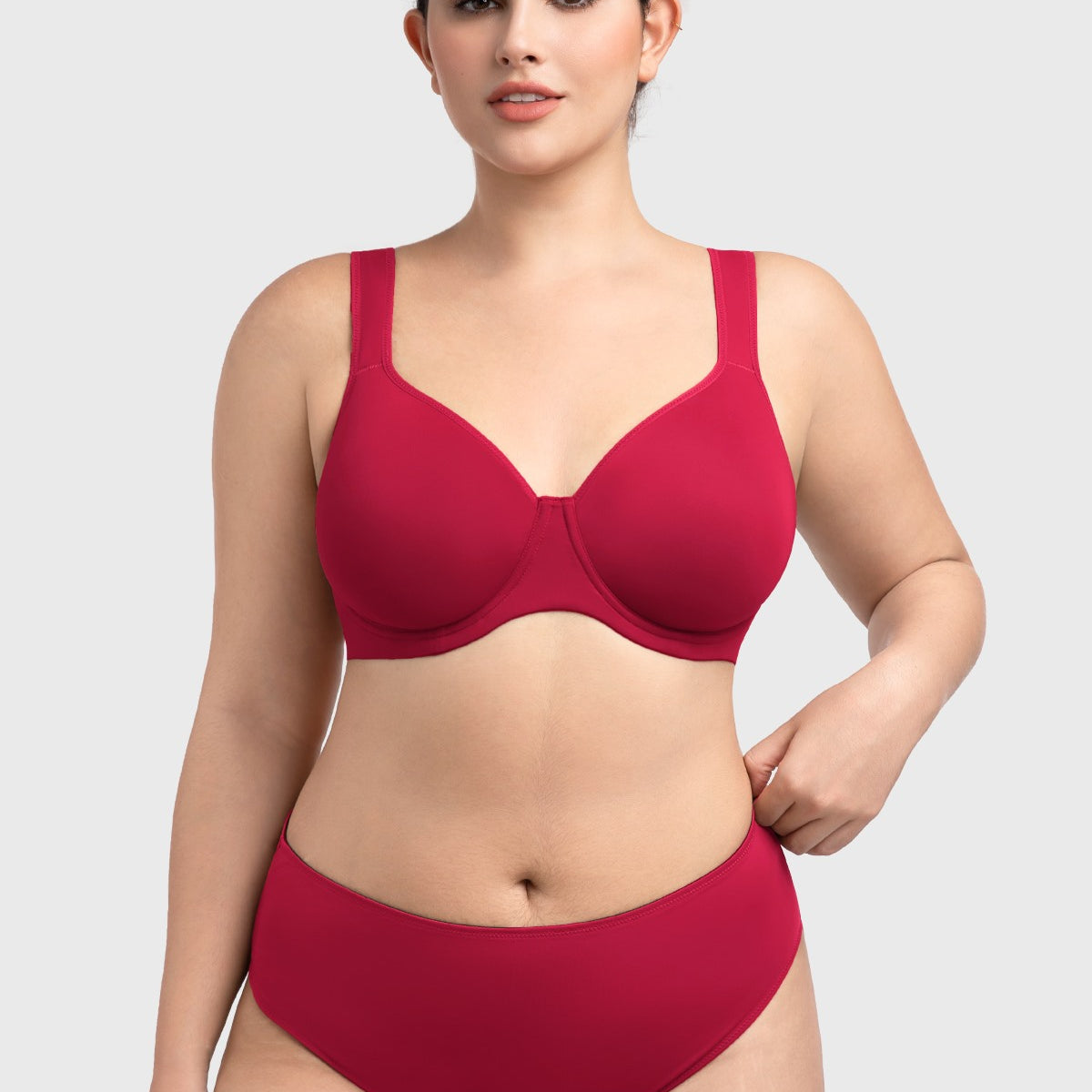 (Cardi B recommends)Joan Ultimate Soft T-shirt Unlined Minimizer Pink Bra - HSIA