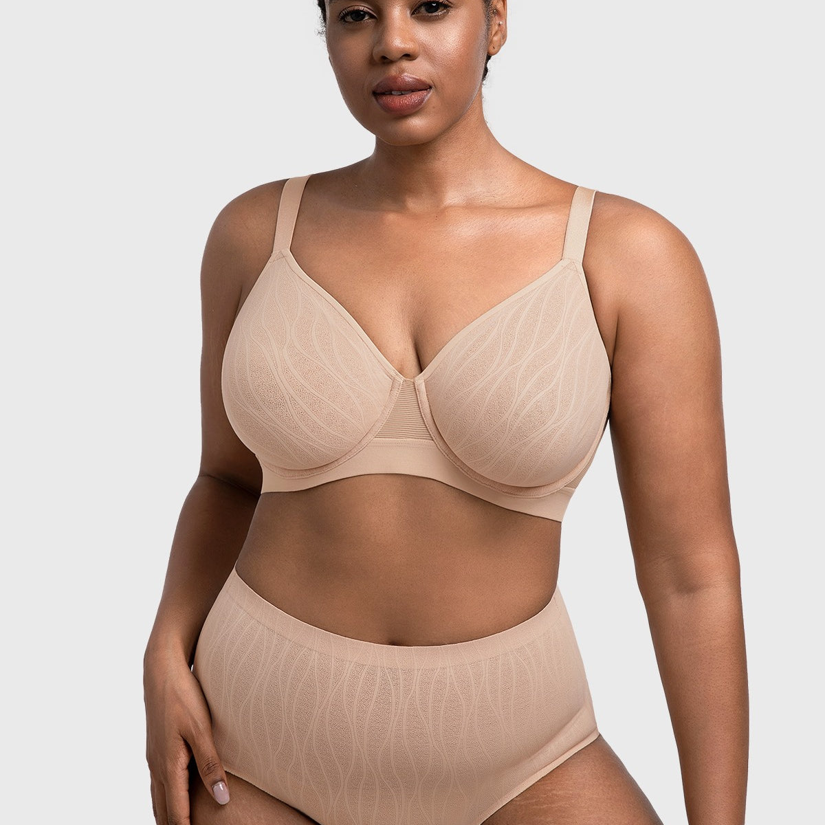 Lira Seamless Full Coverage Support Lace Unlined Minimizer Bra - HSIA
