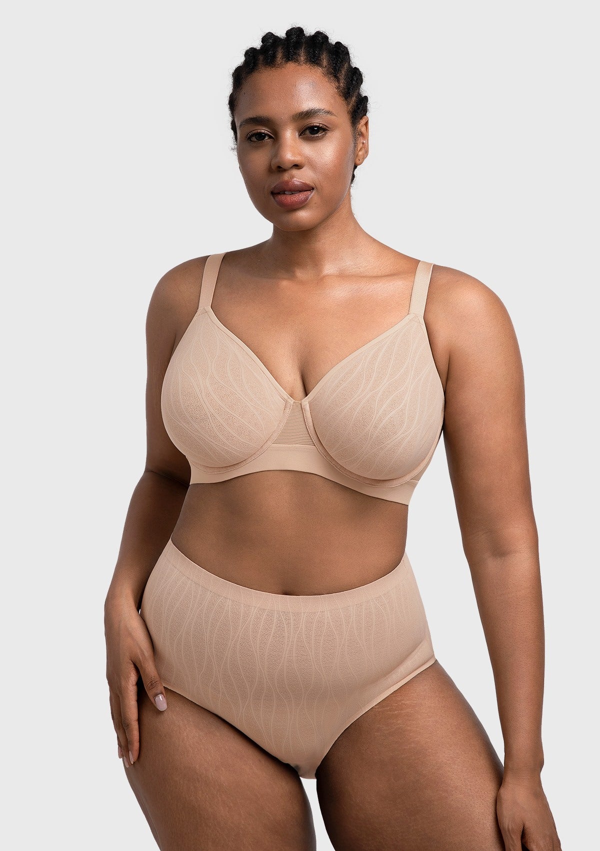 Lira Seamless Full Coverage Support Lace Unlined Minimizer Bra - HSIA