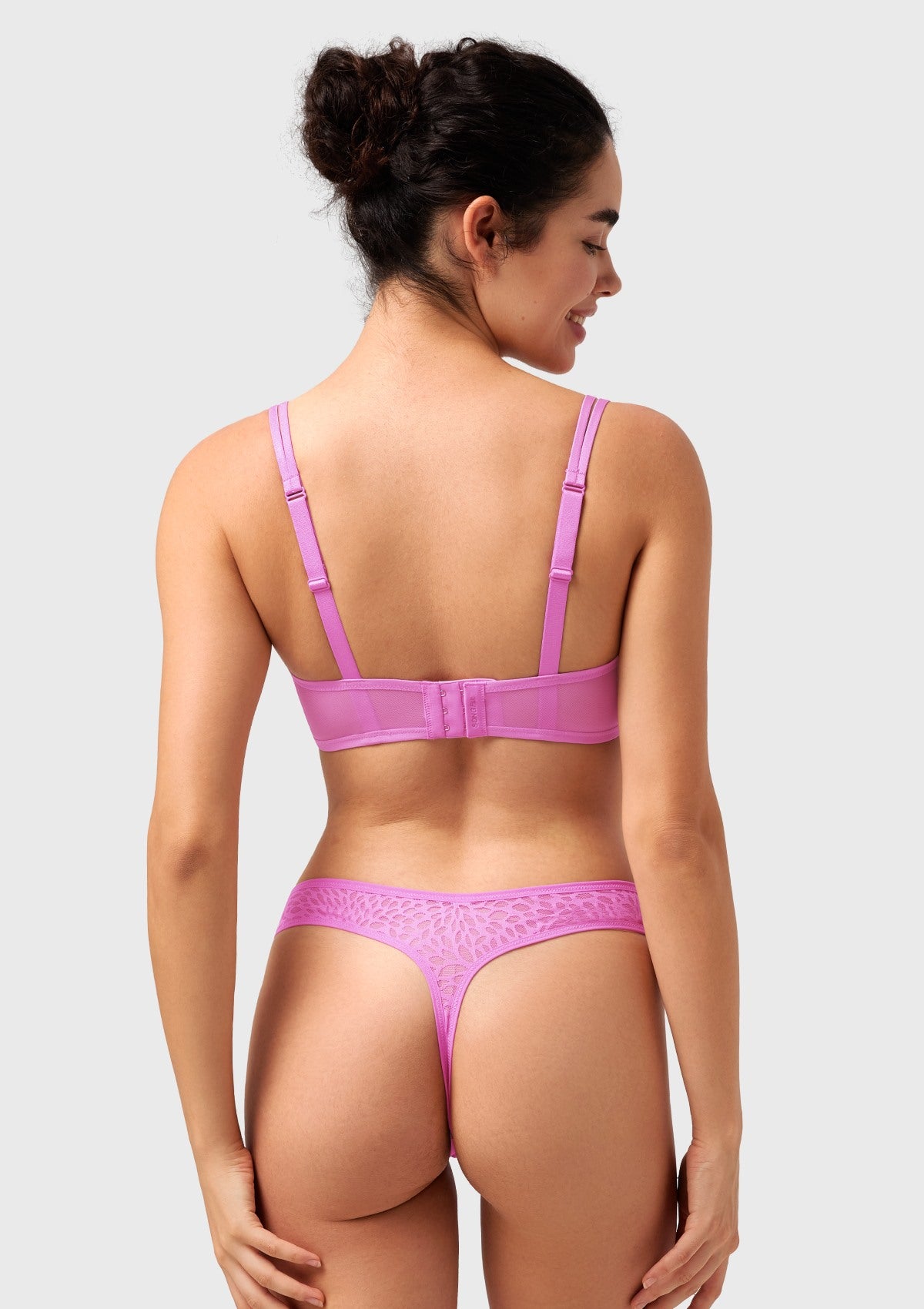 HSIA Vine Sexy Underwire Half-Cup Bra with Sheer Single-Layer Lace - HSIA