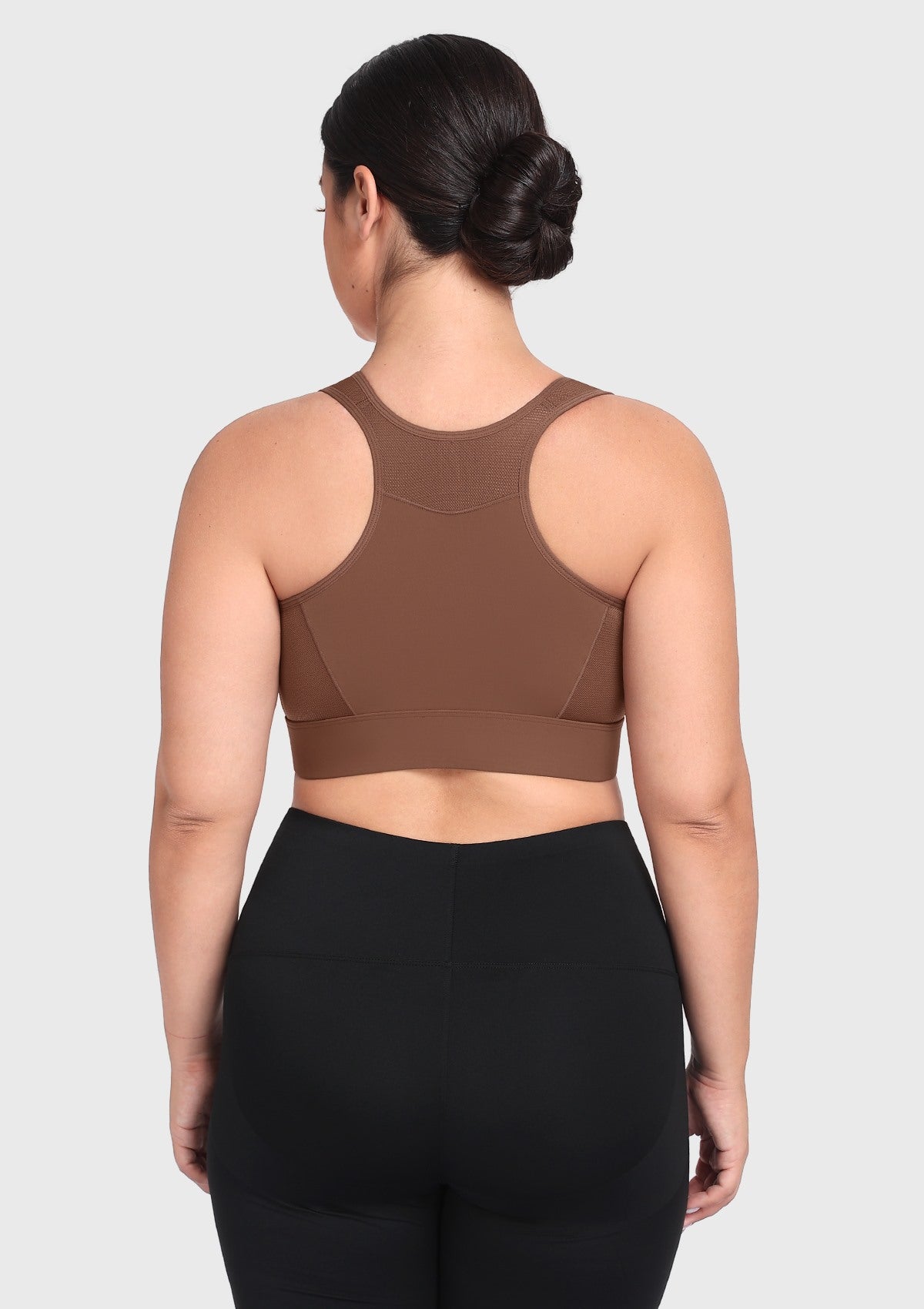 HSIA PowerMove High Support Zip Front Sports Bra Wireless No Bounce Adjustable Wide Straps - HSIA