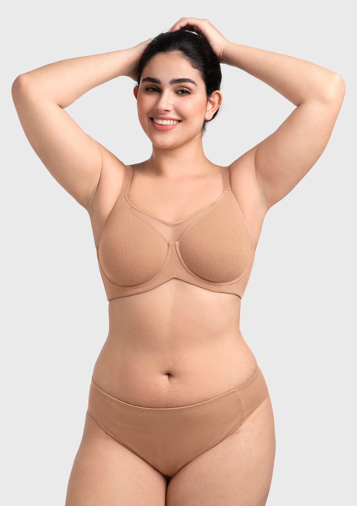 HSIA CoolComfort Plus Size Underwire Smoothing Wide Strap Full Coverage Unlined Minimizer T-shirt Bra - HSIA