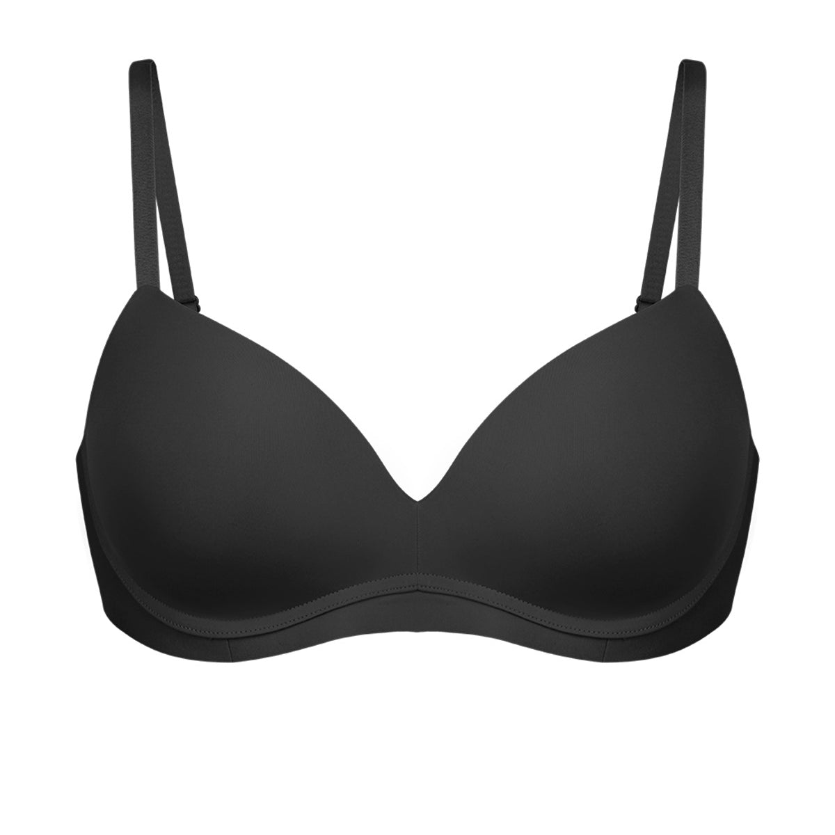 Comfortable Wireless Push Up Plunge Bra with Padded V Lift - HSIA