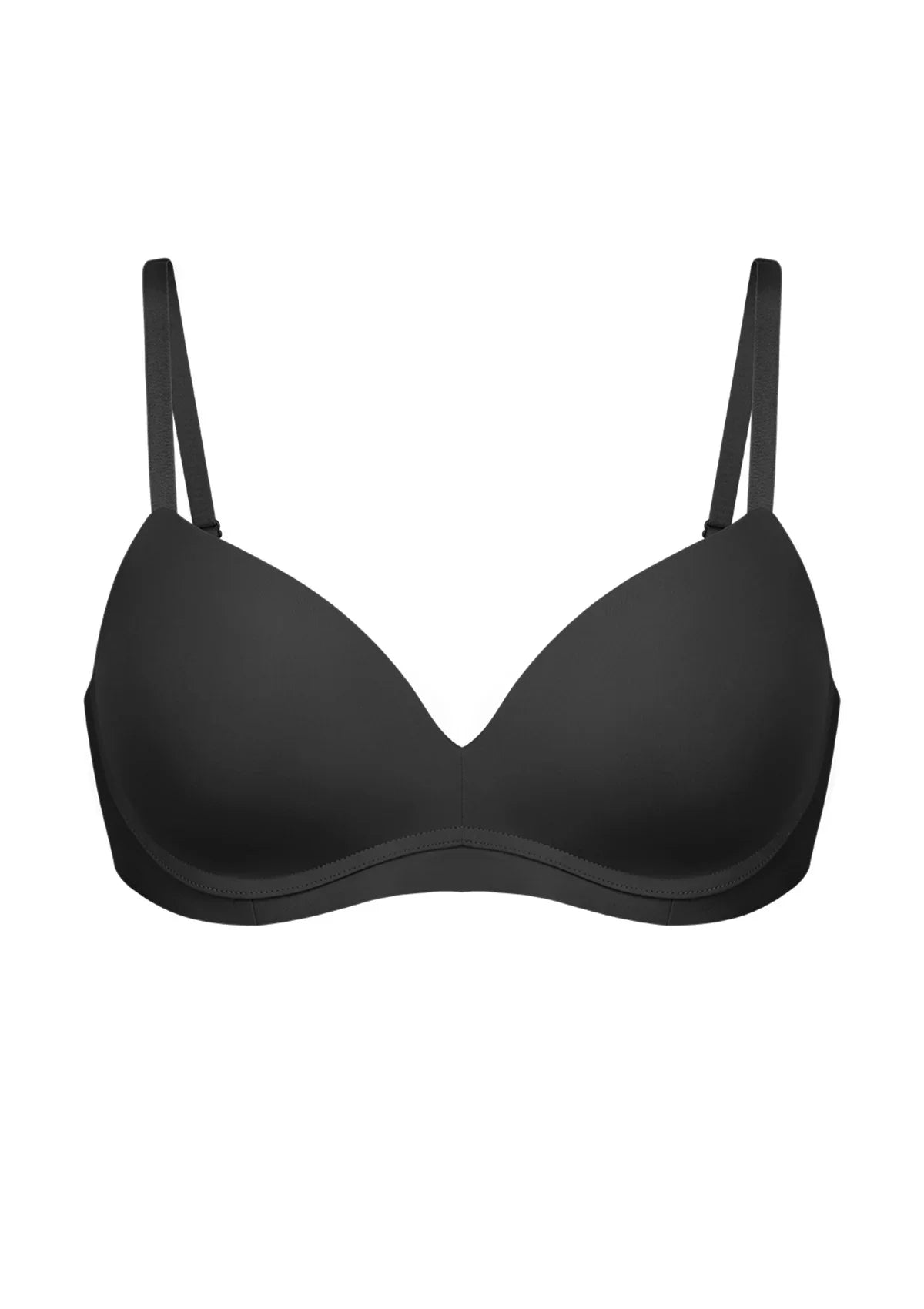 Comfortable Wireless Push Up Plunge Bra with Padded V Lift - HSIA