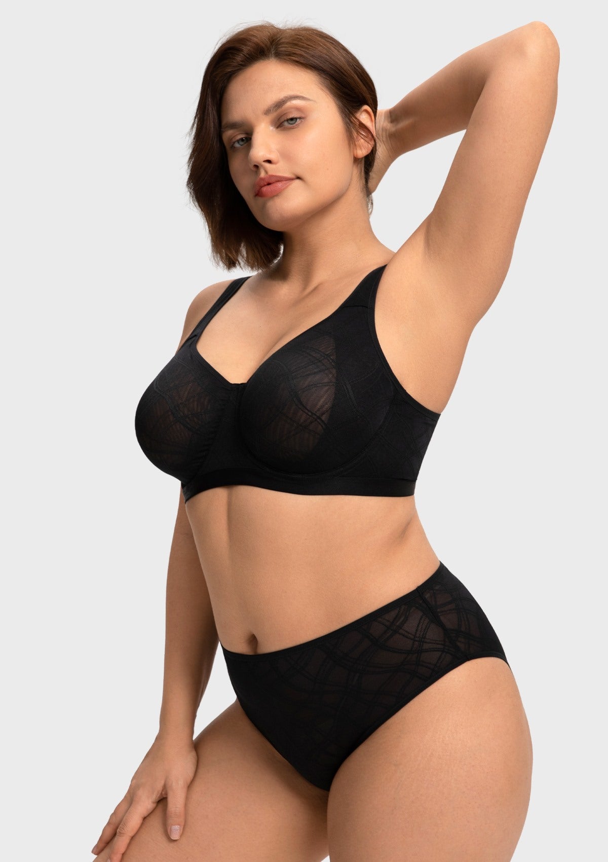 HSIA Skylark Breathable Lightweight Supportive Jacquard Mesh Wide Strap 3/4 Cup Comfort Bra - HSIA