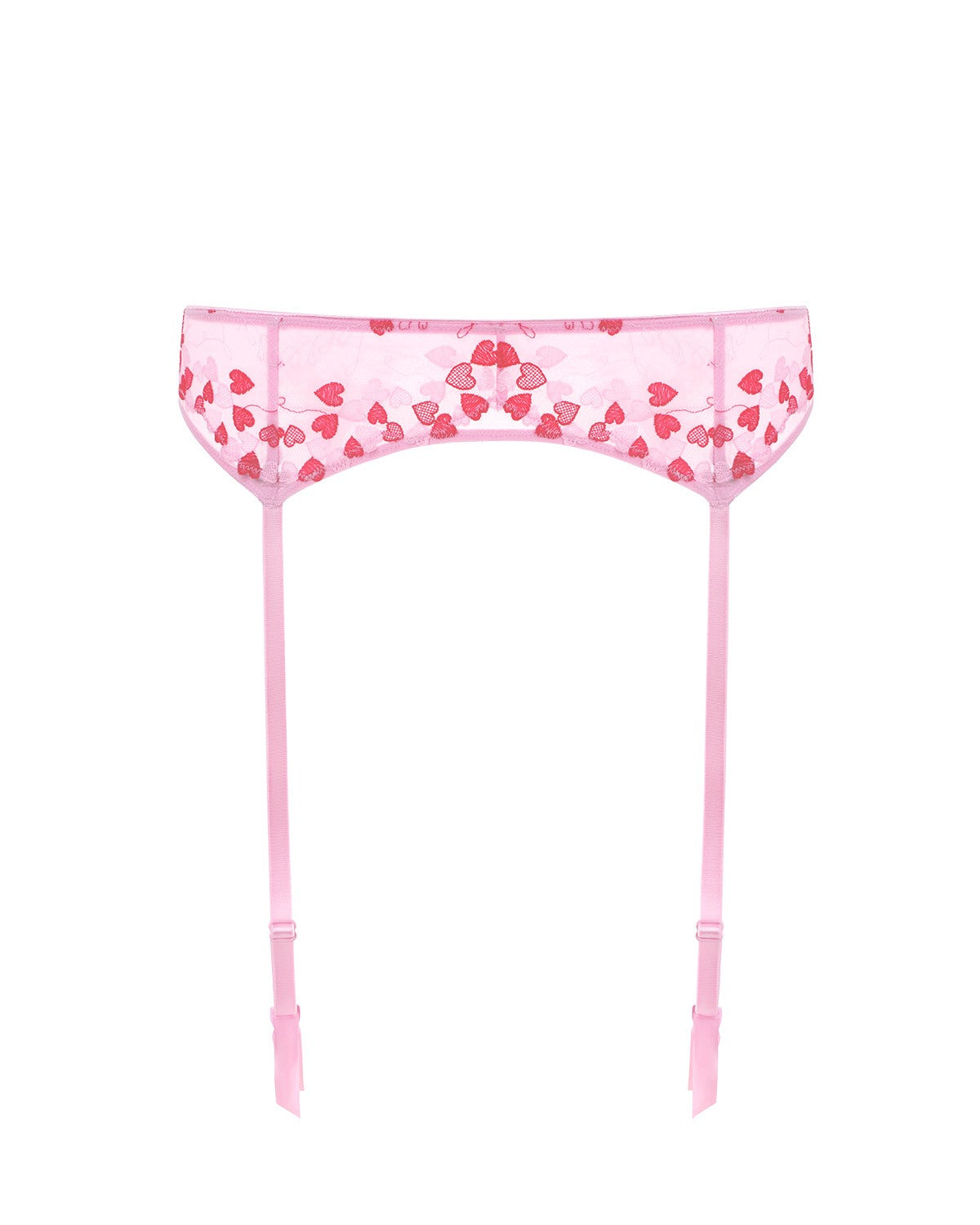 HSIA Renna Holiday Edit Embroidered Pink Garter Belt - HSIA