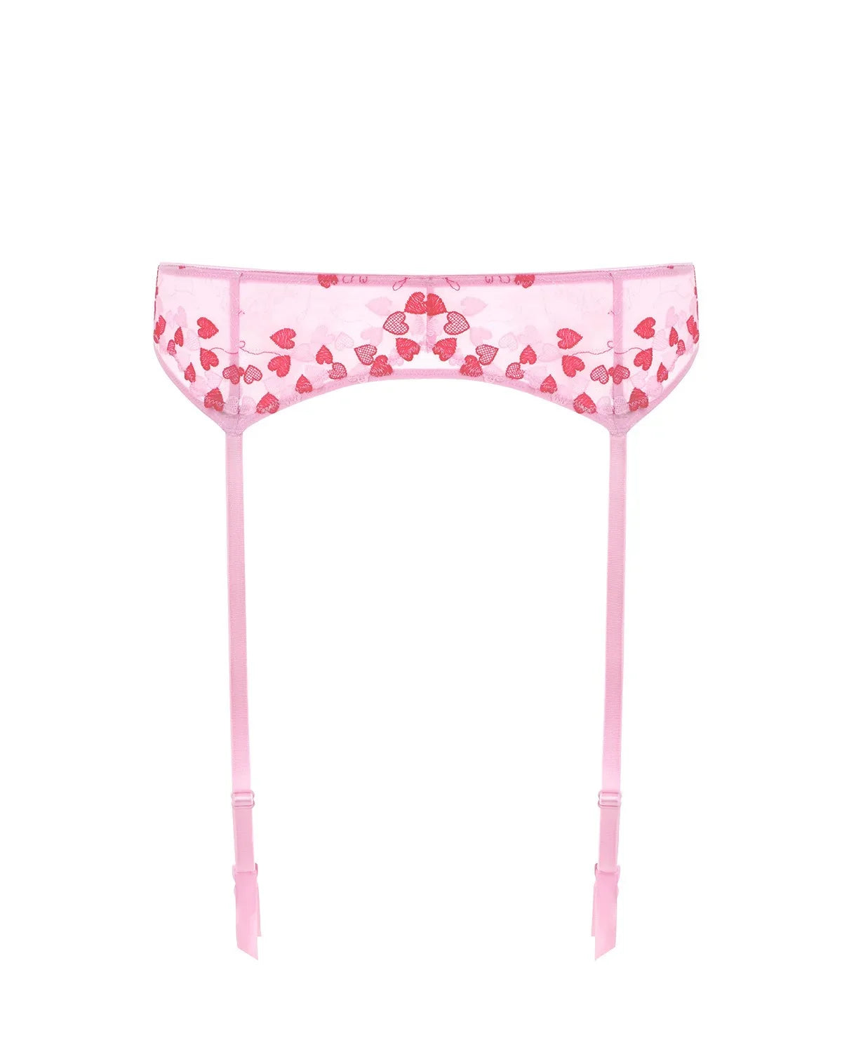 HSIA Renna Holiday Edit Embroidered Pink Garter Belt - HSIA