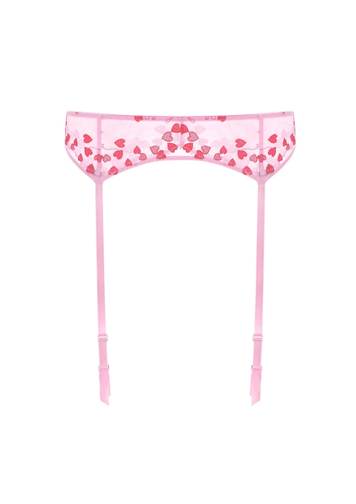 HSIA Renna Holiday Edit Embroidered Pink Garter Belt - HSIA
