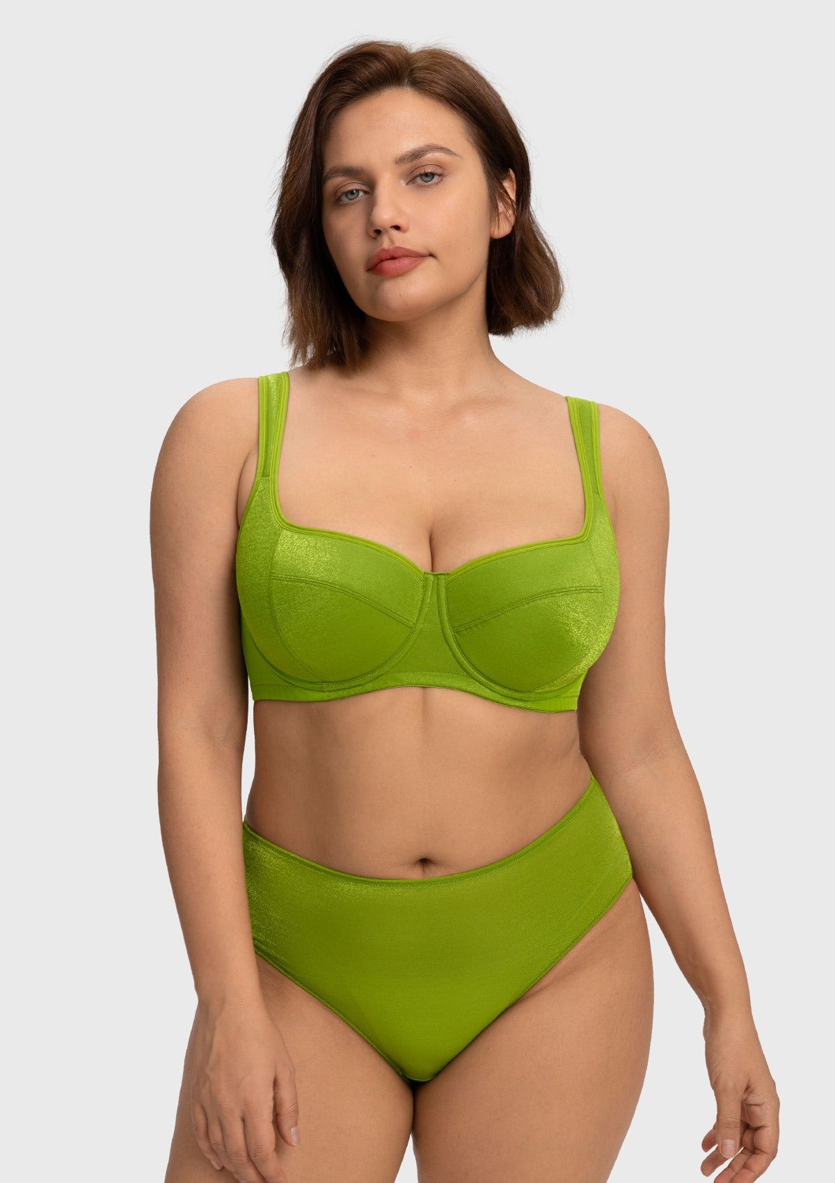 Starry Night Lightly Lined Lightly Padded Plus Size Pink Balconette Bra - HSIA