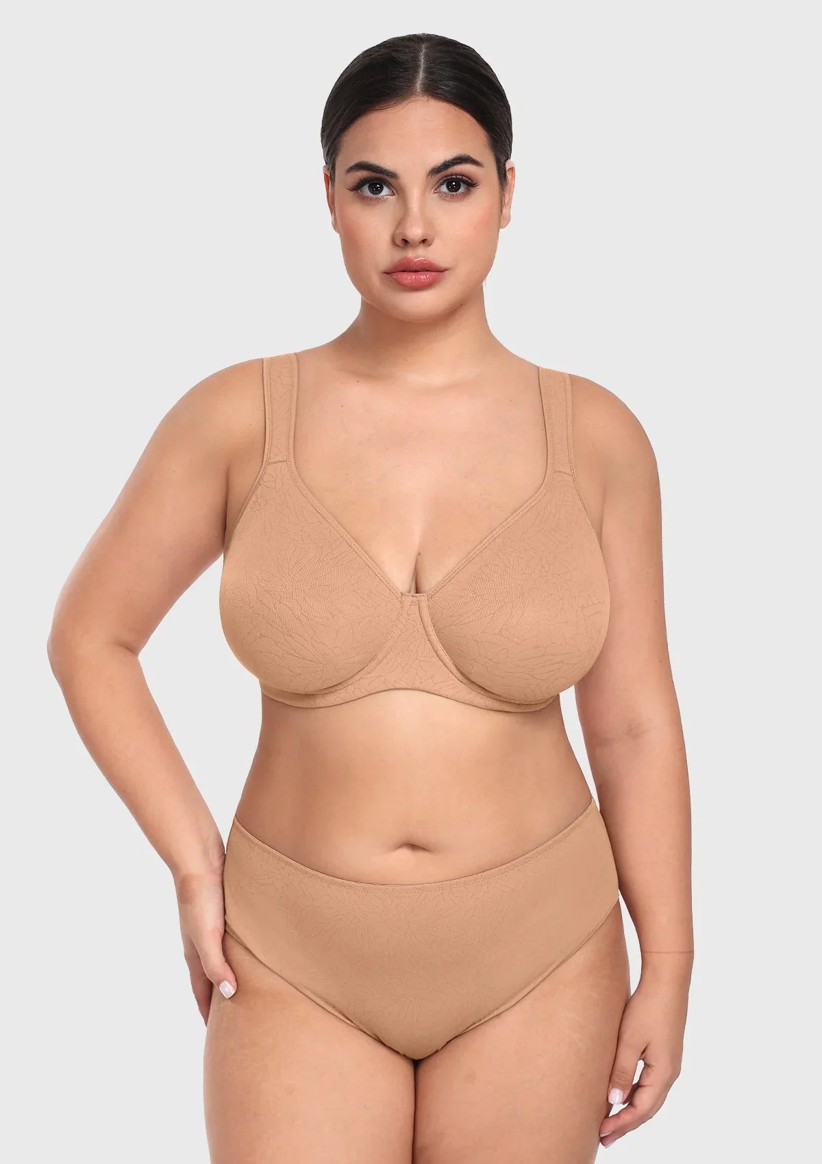 HSIA Joan Comfortzone Soft T-Shirt Full Coverage Unlined Unpadded Underwire Plus Size Minimizer Bra Everyday Bra - HSIA