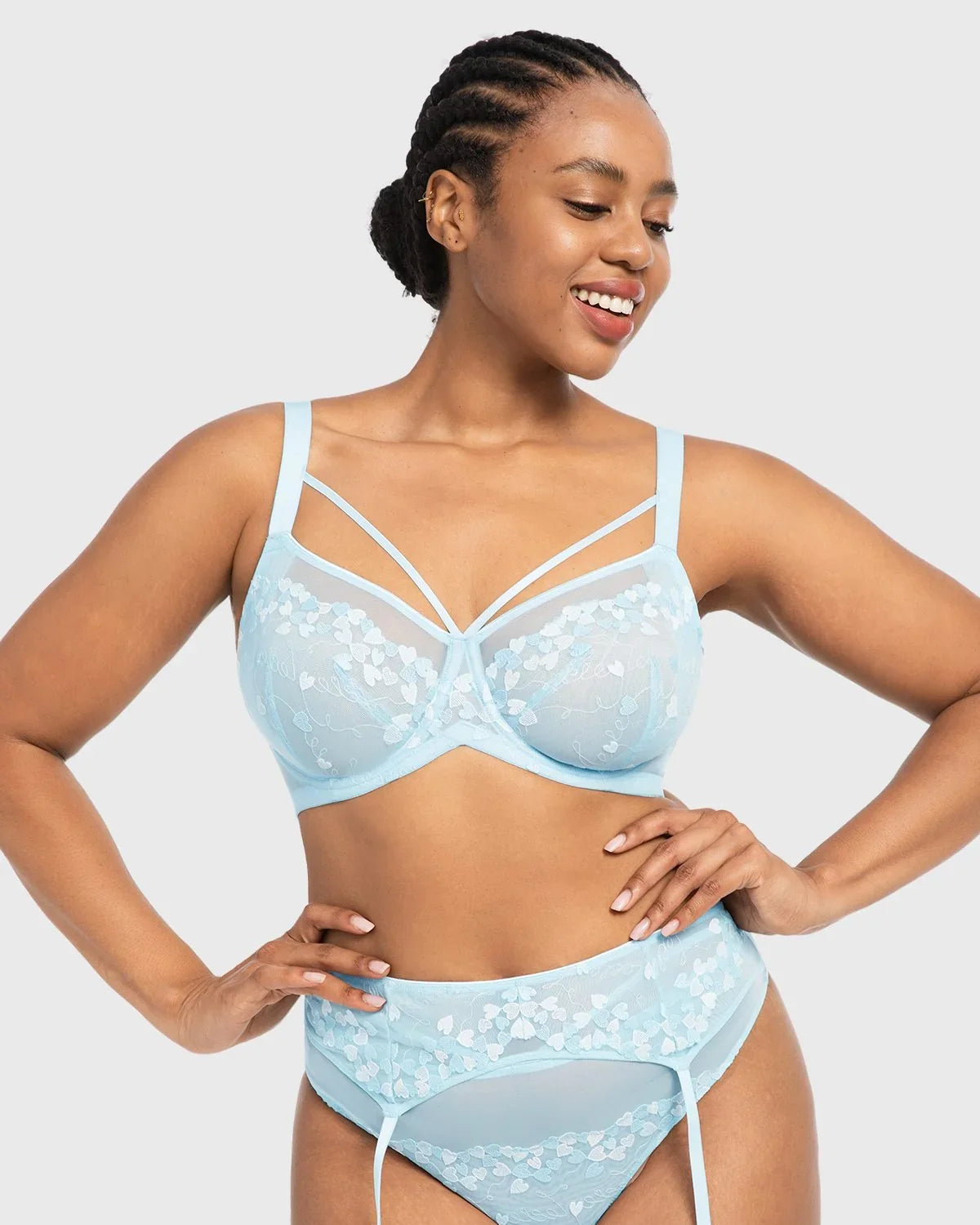 HSIA Renna Holiday Edit Embroidery Pink Lace Underwire Bra - HSIA