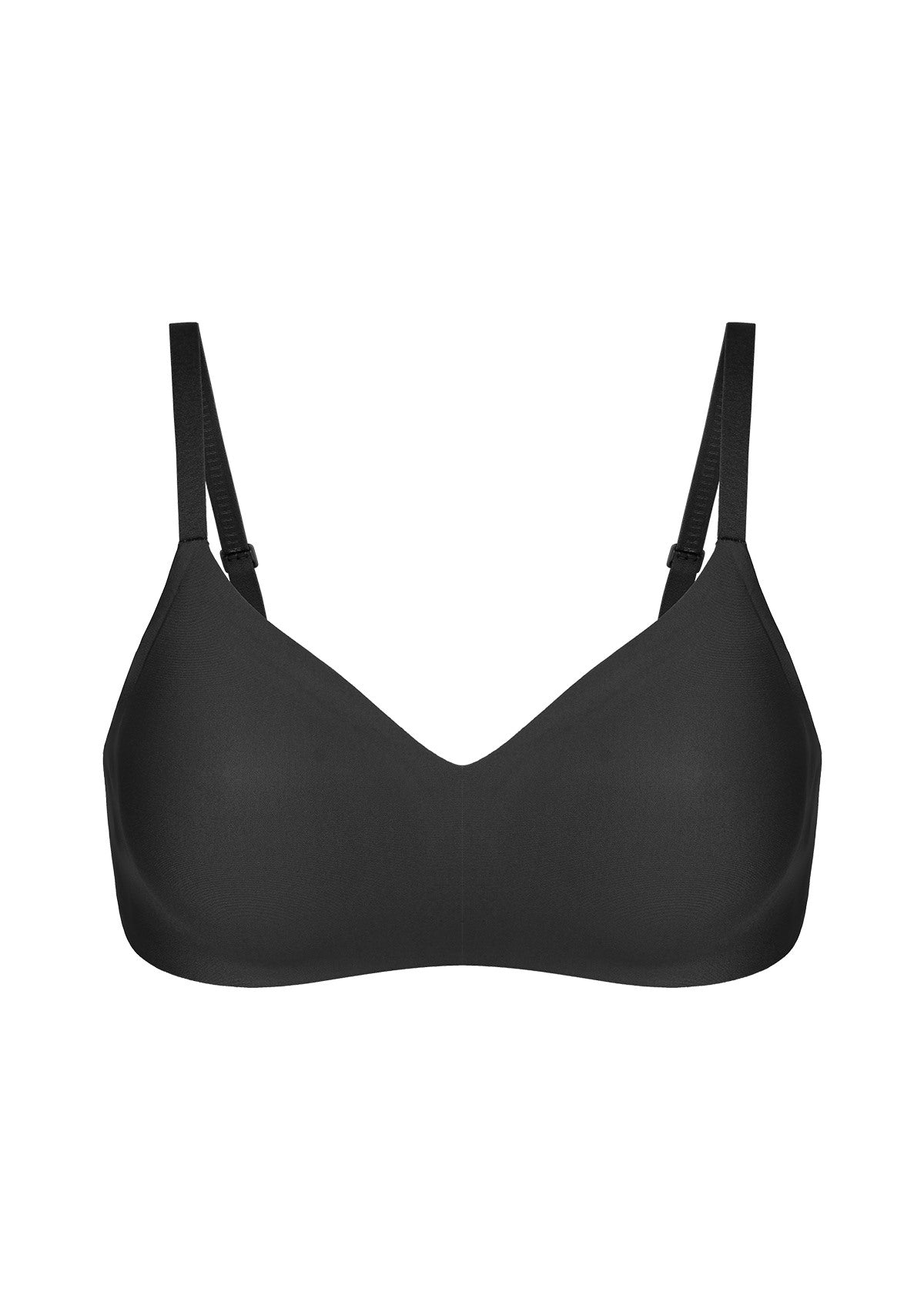 HSIA Ada Buttery Soft V-Neck Wireless Comfortable Bra No Underwire Supportive T-shirt Push Up Bralettes Plunge Seamless - HSIA
