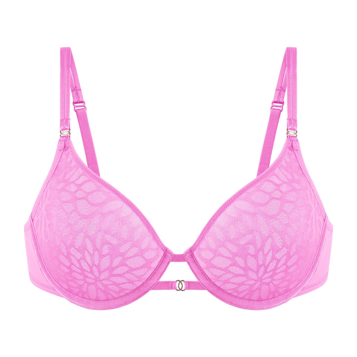 HSIA Vine Sexy Underwire Half-Cup Bra with Sheer Single-Layer Lace - HSIA